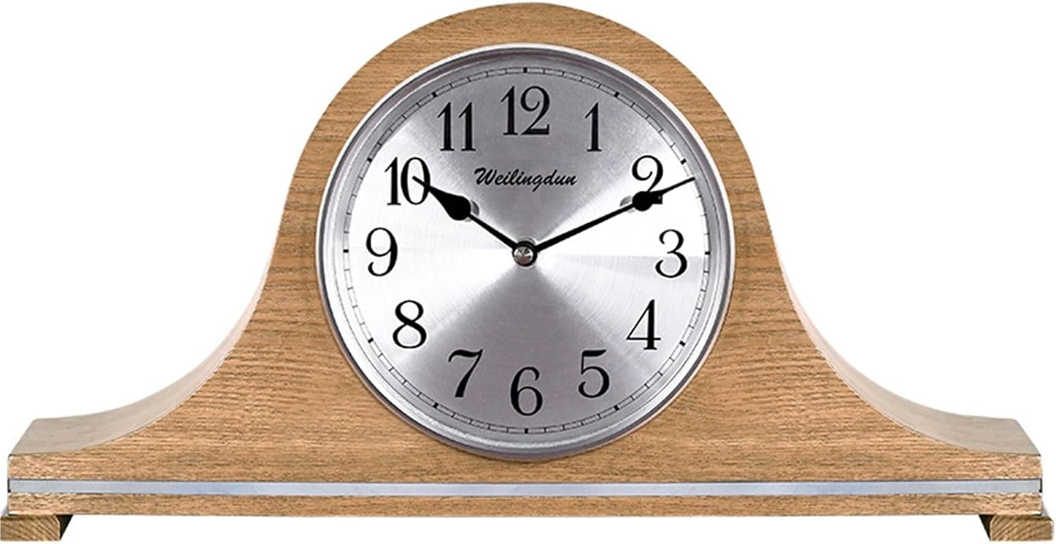 Mantel Clock European Style Mantel Clock Living Room Desktop Retro Restaurant Study Wooden Table for Living Room
