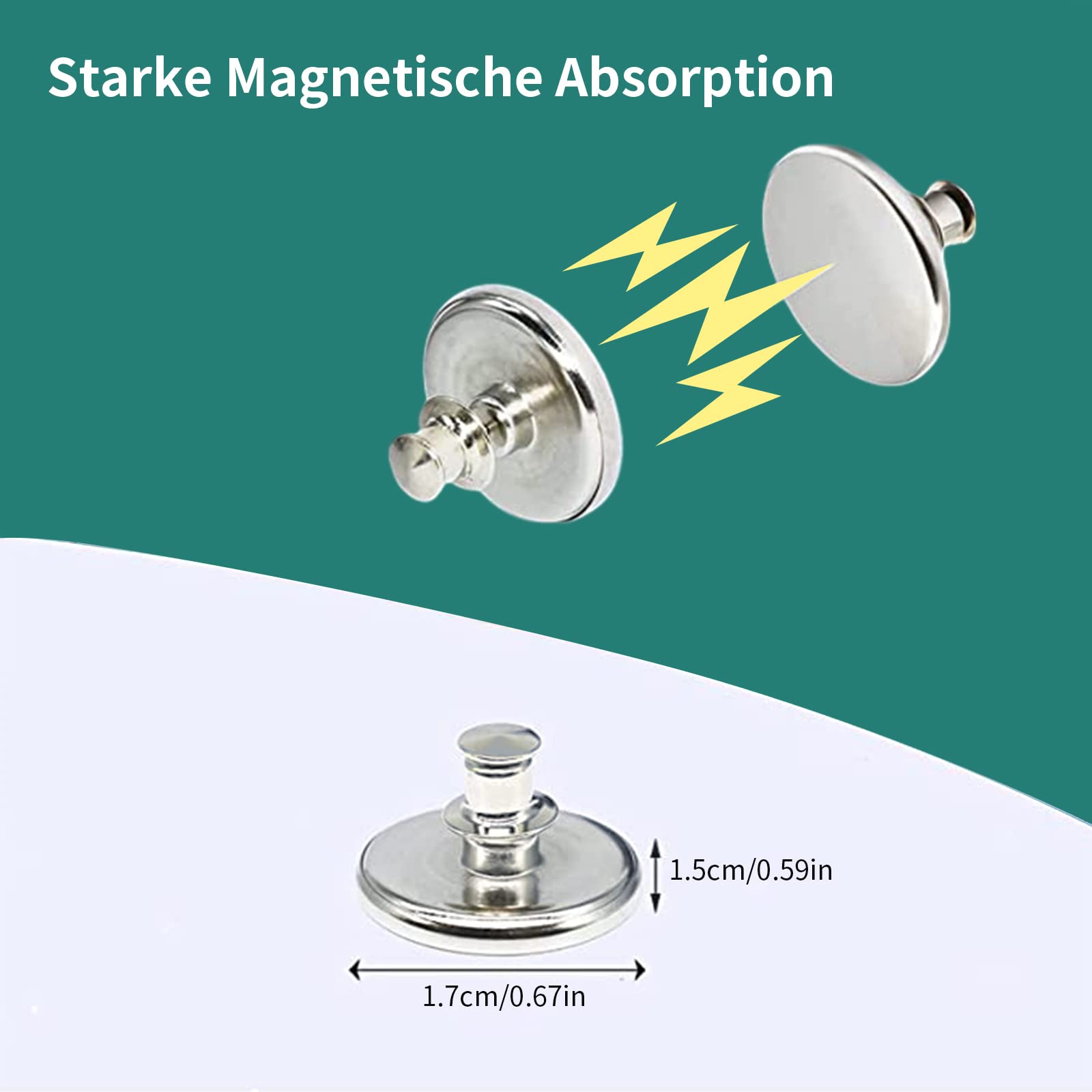 24 Paar Vorhangmagnete Mit Klebstoff – Starke Magnete Zum Verdunkeln Von Vorhängen