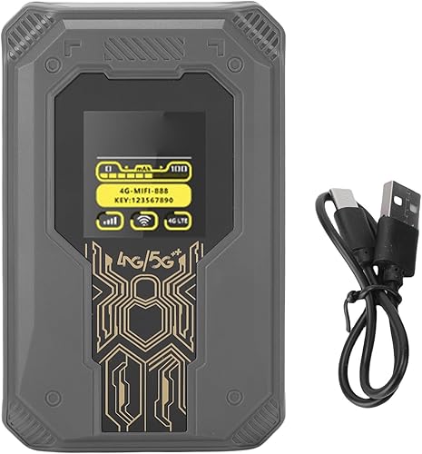 Miniatura 5 de Estink Hotspot WiFi móvil 4G con visualización de tiempo, enrutador portátil con ranura para tarjeta SIM 300Mbps conectividad inalámbrica para