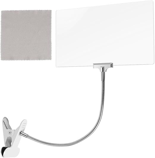 4X Computer Screen Magnifier,Laptop Screen Magnifier for Low Vision Seniors,Large Page Magnifier with 360 Degree Flexible Neck,Full Page Magnifier for Reading Books,Sewing,Crafts