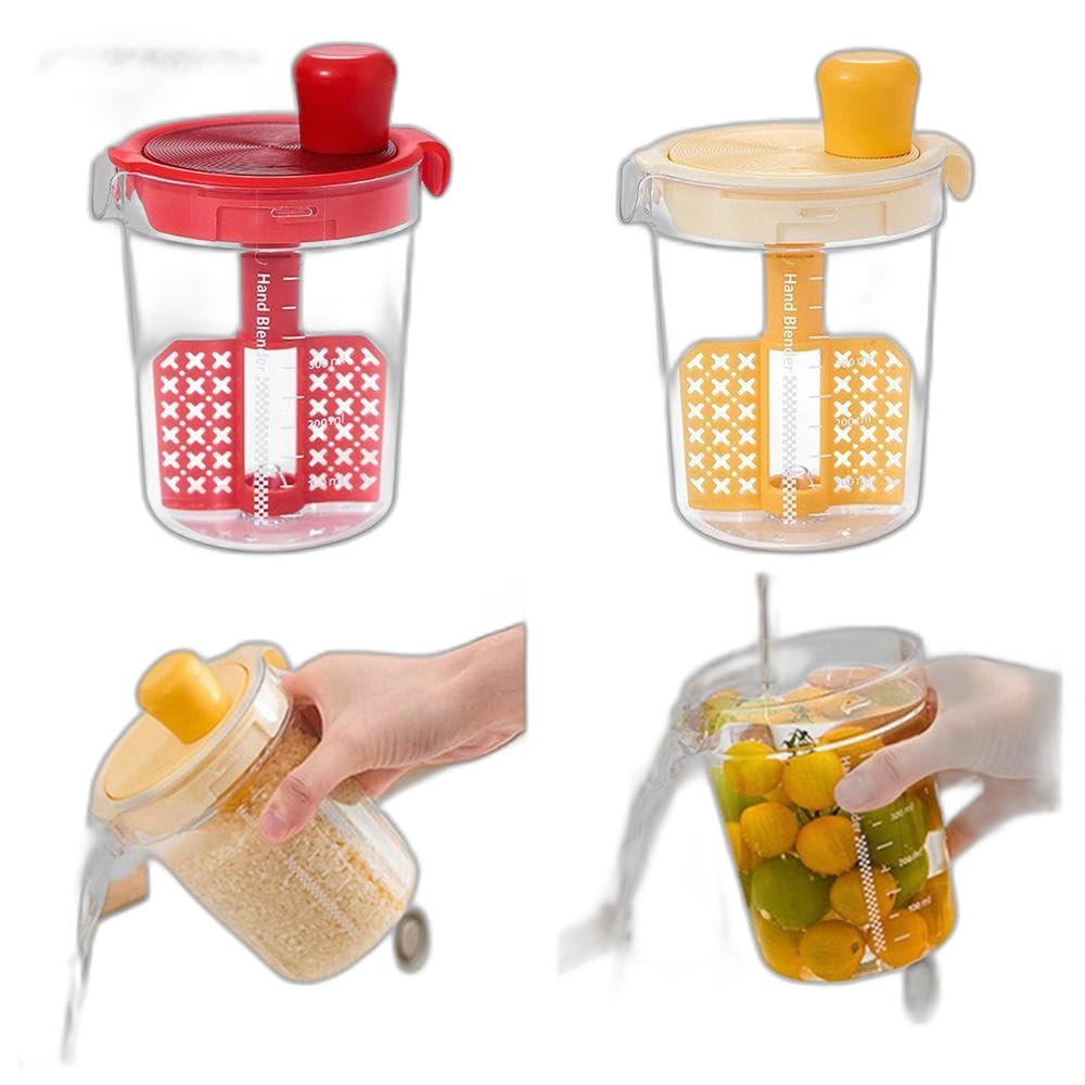 Mann Mart™ Versatile Manual Egg Mixer & Seasoning Cup ââ‚¬â€œ 500ml Capacity, Effortless Mixing & Filtering for Kitchen Efficiency-picture-27