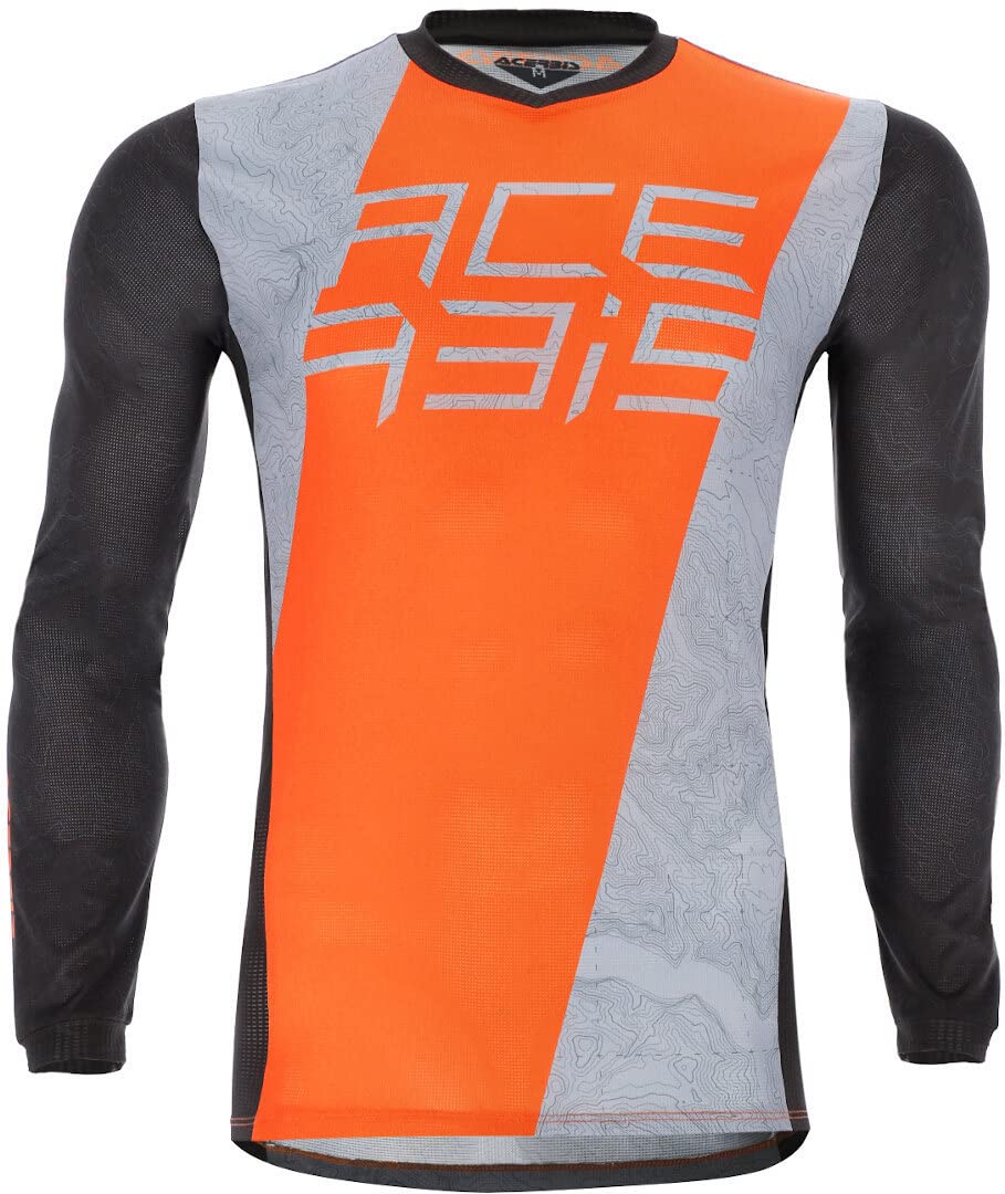 Acerbis MX J-Track 1 Maglia Motocross (Orange/Grey,L)