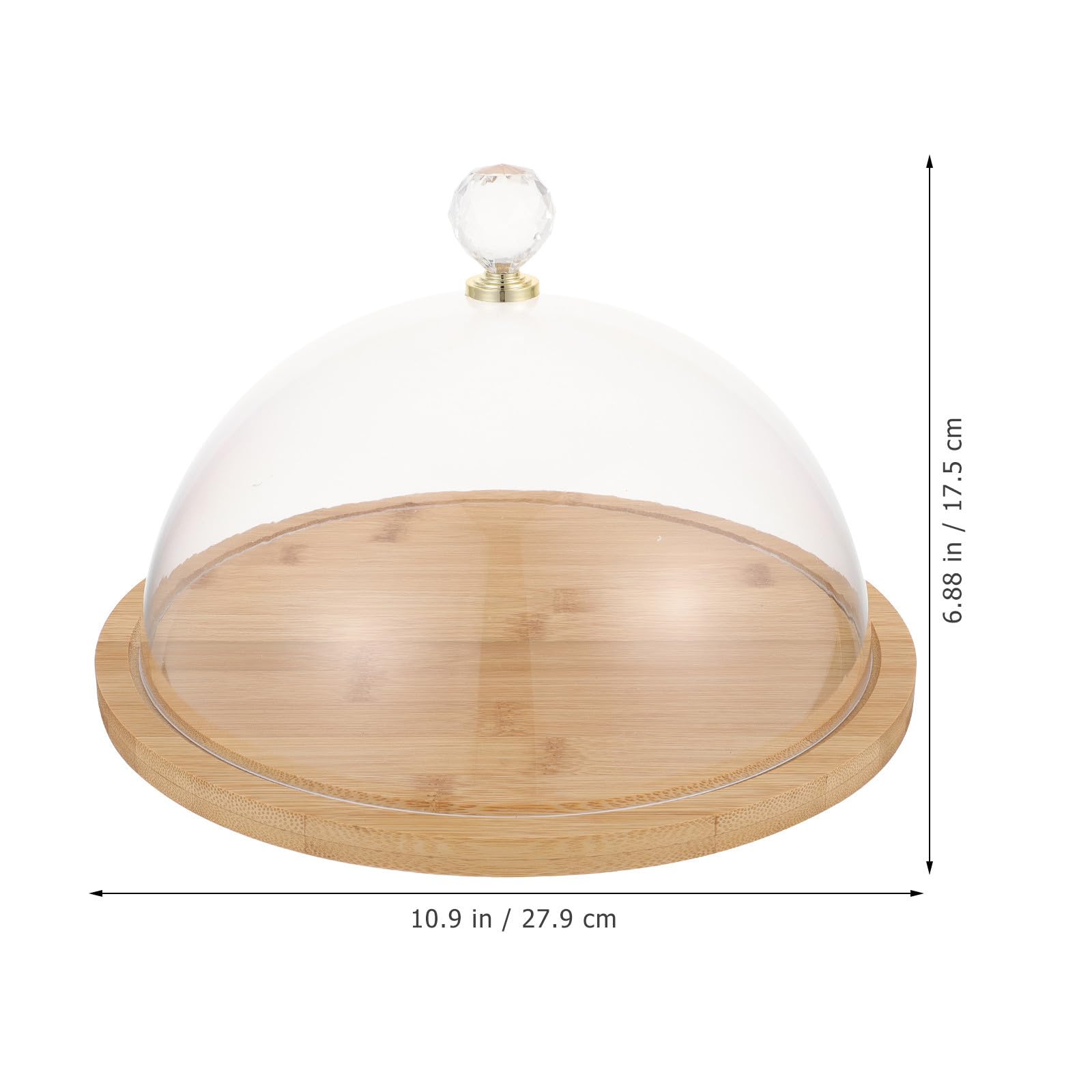 Homoyoyo Copertura per Torte Rotonda in Acrilico Base in Legno