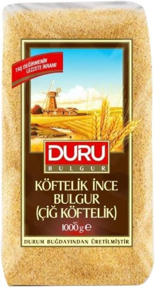 Duru Bulgur Koftelik 1kg x 15 Pack | Fine Bulgur for Kofta & Turkish Recipes | Premium Quality Wheat | Ideal for Kibbeh, Falafel, Stuffing & Salads | Bulk Catering Pack