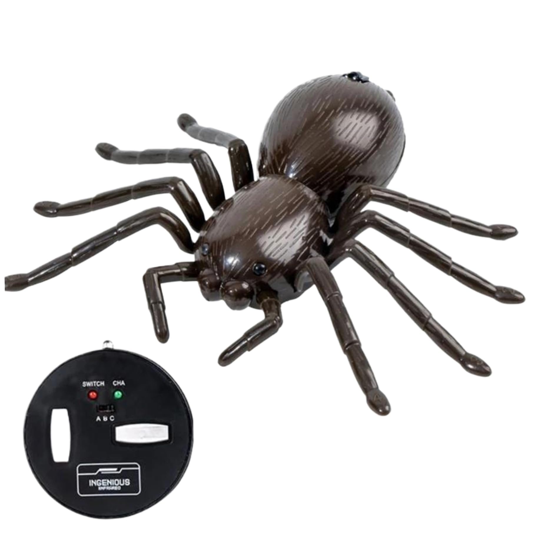 Lamppdcor Remote Spider Remote Control Spider, RC Moving Tarantula Robot Realistic Spider, Halloween USB Rechargeable Wireless RC Spider for Halloween, Prank, Party, Dark Brown
