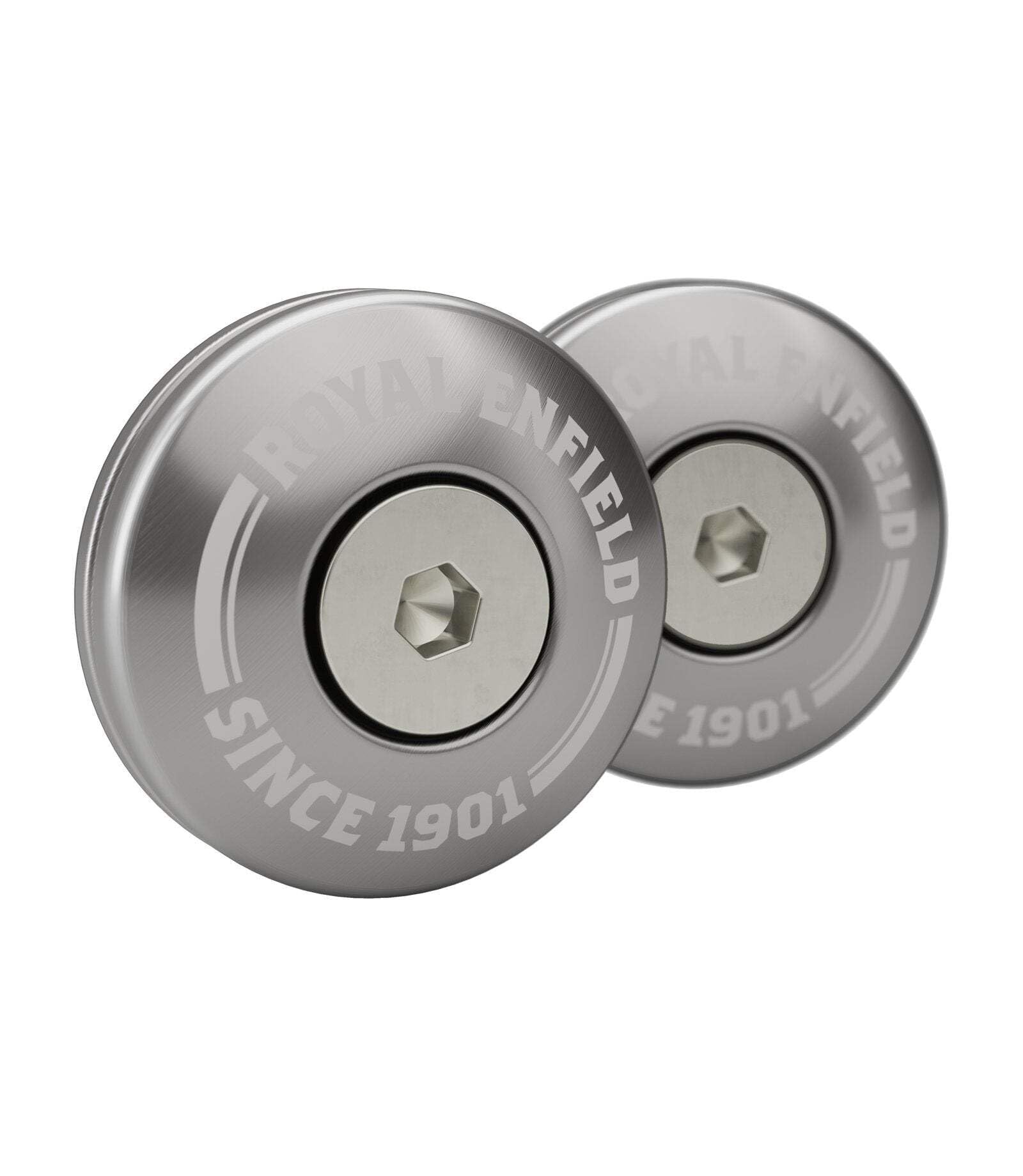 Royal Enfield 1990457 Bar End Finisher Kit, Machined, Silver for Interceptor 650/Continental GT 650