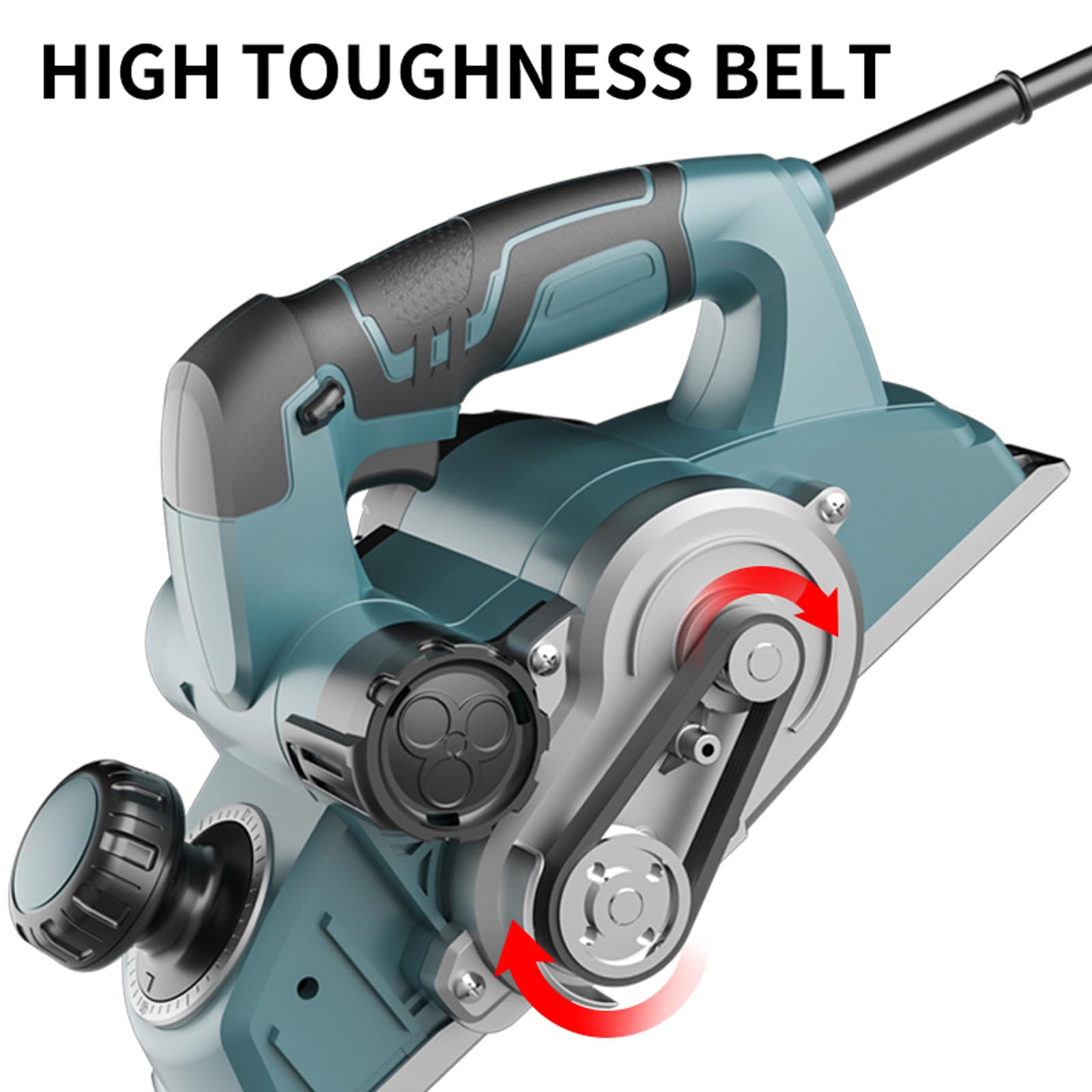 DNTI 1050w Rabot électrique rabot électrique bois 15000rpm largeur de rabotage 82 mm - profondeur de coupe 4 mm rabot à main bois électrique Electric Hand wood Planer 58219