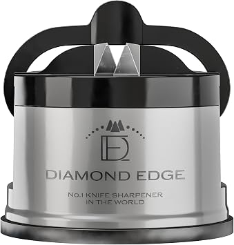 Diamond Edge No.1 Knife Sharpener - Safe, Compact and Easy to Use Manual Knife Sharpener for Any Knife - Knives Sharpener Suitable for Serrated & Outdoor Blades - Professional Quality
