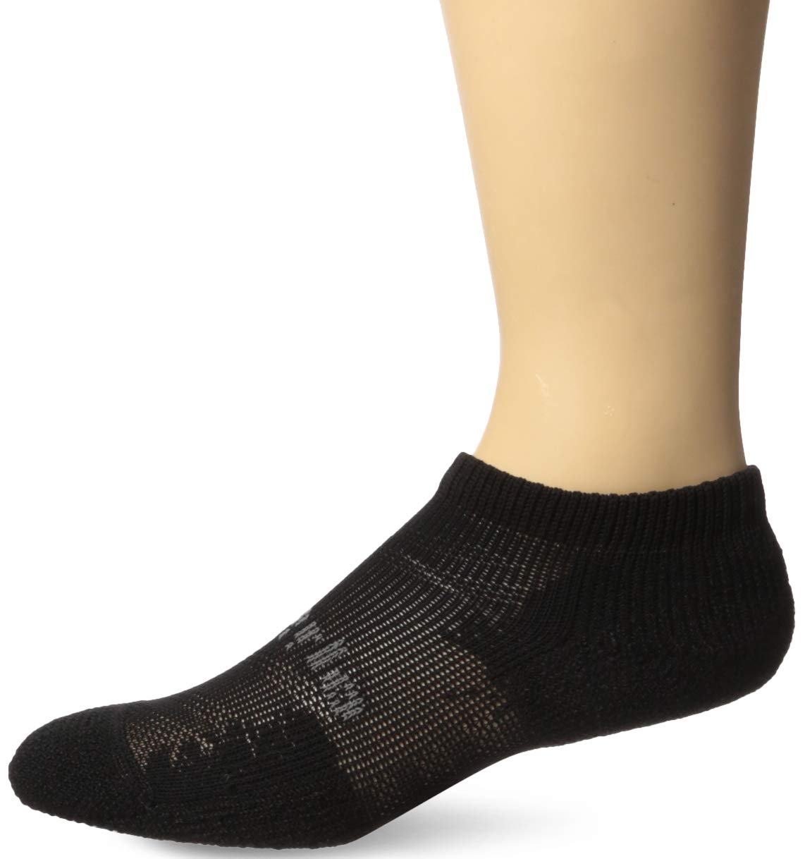 thorlos unisex-adult Vrmu Max Cushion Edge Running Low Cut Socks, Solid Black, Large