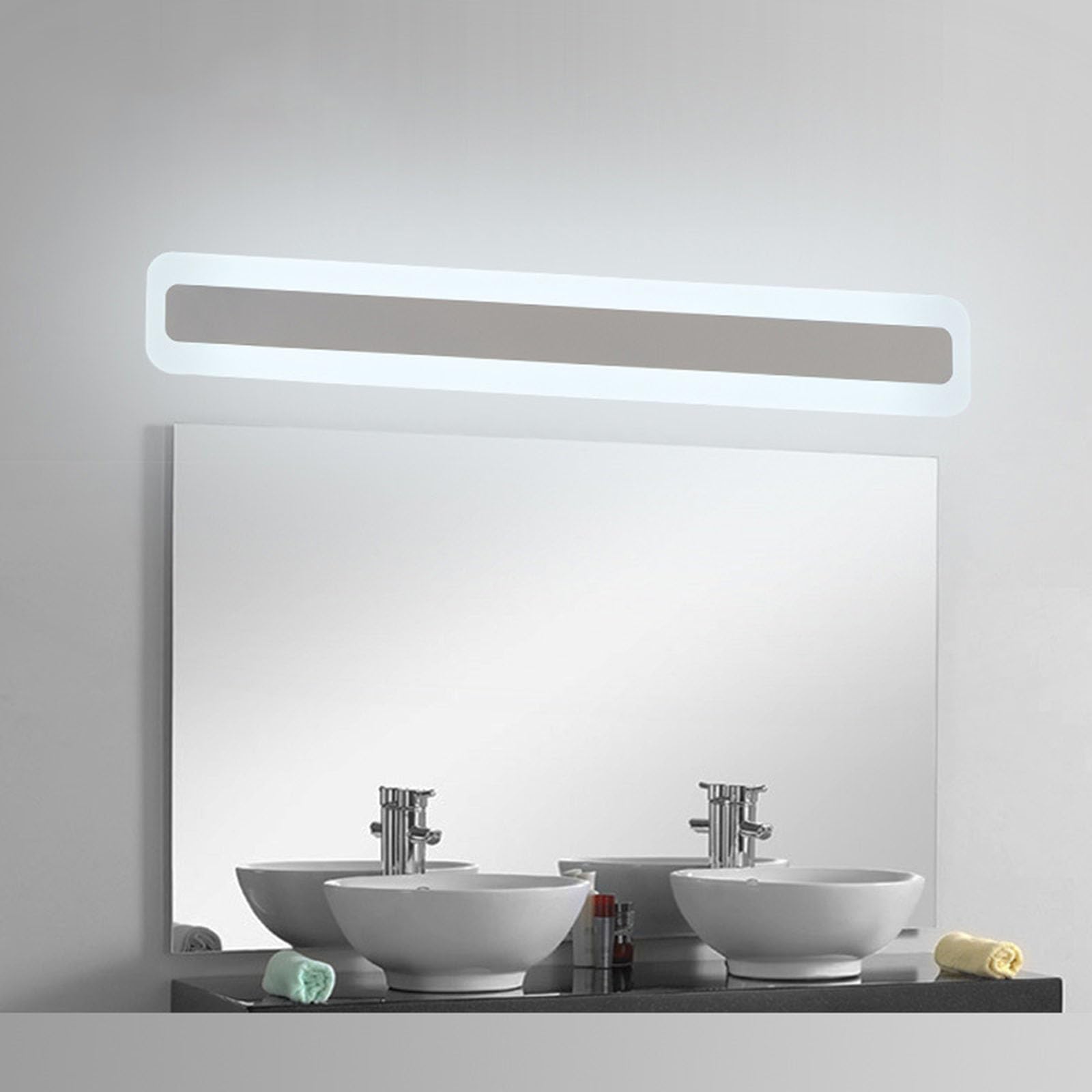 LED Spiegelleuchte Bad Aluminium Badleuchte Wand Badezimmer Spiegellampe 3000K/6000K Innen Wandlicht Moderne Wandbeleuchtung IP44 Wasserdicht Wandleuchte für Korridor (Warmes Licht,120cm)