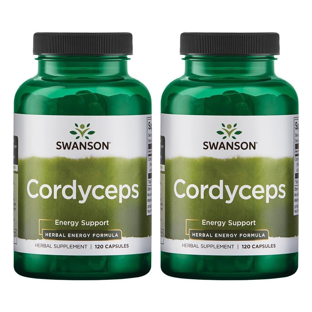 Swanson Cordyceps 600 Milligrams, 120 Capsules, 2 Pack 120 Count (Pack of 2)