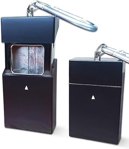 Ceniceros para cigarrillos portátil de bolsillo, paquete de 2 ceniceros de bolsillo de alta calidad a prueba de incendios de metal ABS a prueba de