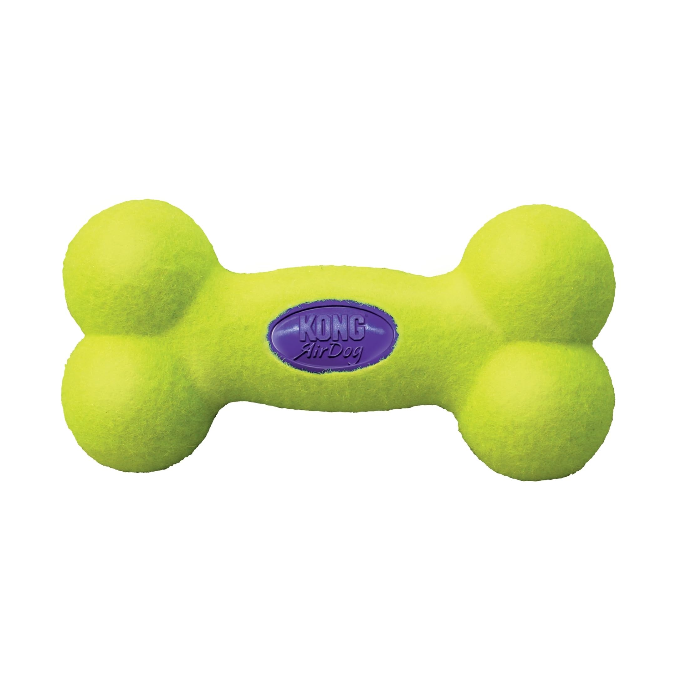 KONG Squeaker Bone for Dogs, Durable Squeaky Fetch Toy for Dogs, Safe, Non-Abrasive Tennis Felt, Gentle on Teeth & Gums, Non-Toxic, Reduces Boredom, for Training, Fetching, Playing, Large