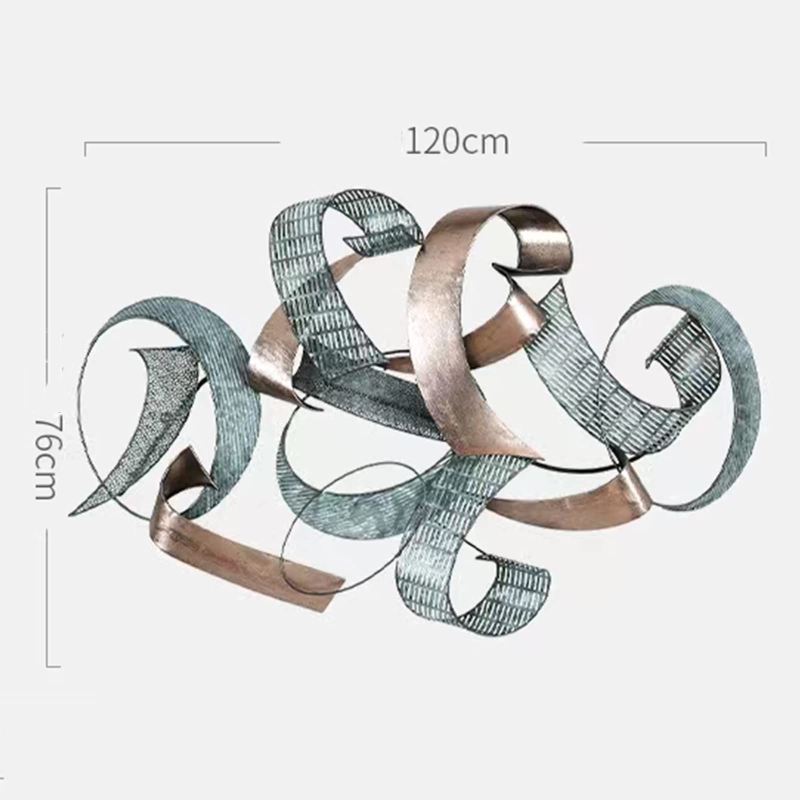 Żelazna trójwymiarowa dekoracja ścienna, geometryczna indywidualna abstrakcyjna rzeźba 3D, odpowiednia do zawieszenia na ścianie w domu w salonie