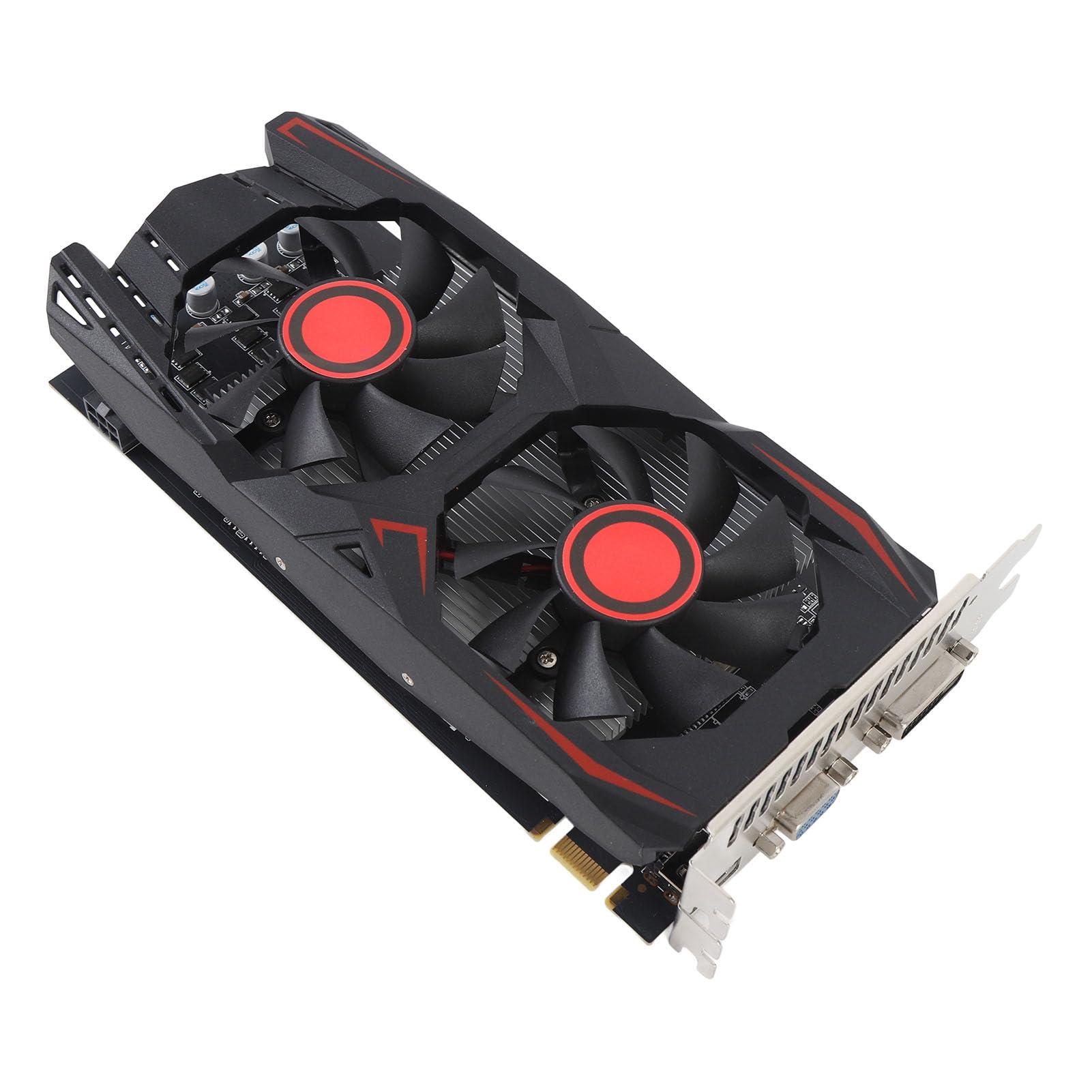 Denash Karta Graficzna, 6 GB GDDR5 192BIT PCIE 2.0 Gamingowa Karta Graficzna z Podwójnym Chłodzeniem Wentylatorem, dla 10 11 7 8