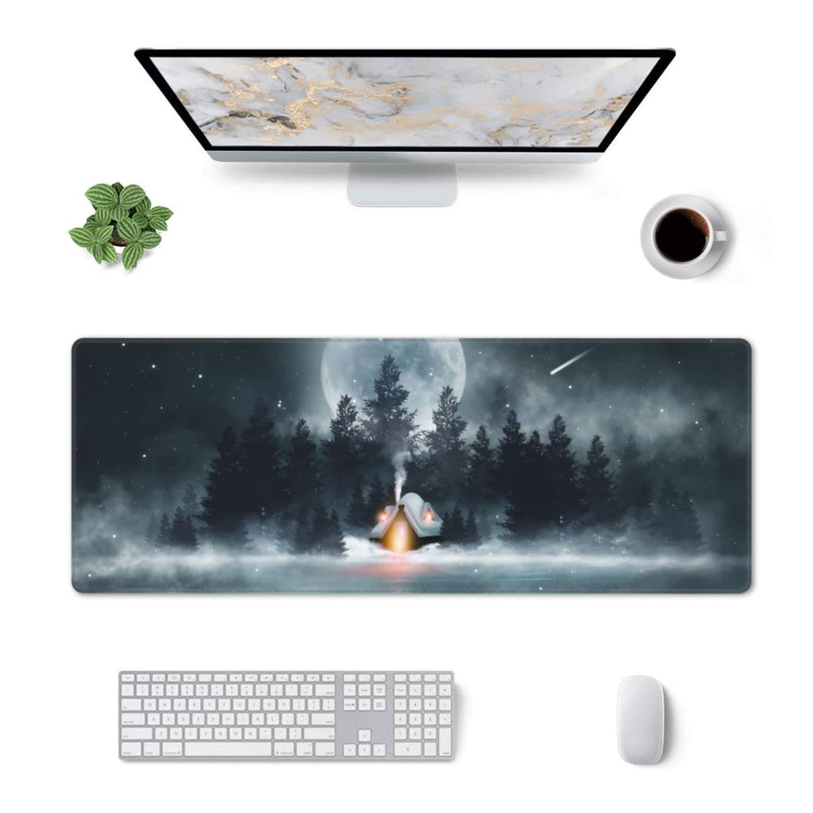 Alfombrilla de mouse grande para juegos XL, alfombrilla de mouse de escritorio completo con base antideslizante, alfombrilla de teclado para computadora portátil, regalos para mujeres y niñas