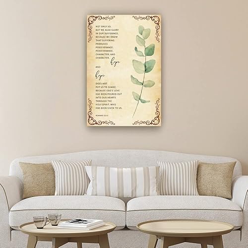 Miniatura 7 de Romanos 5, 3-5, Perseverance Hope, versículo bíblico, cuadros artísticos de pared para baño, póster impreso giclée, pinturas modernas de naturaleza,
