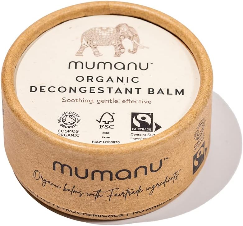 Mumanu Organic Decongestant Balm with Fairtrade Ingredients 20g