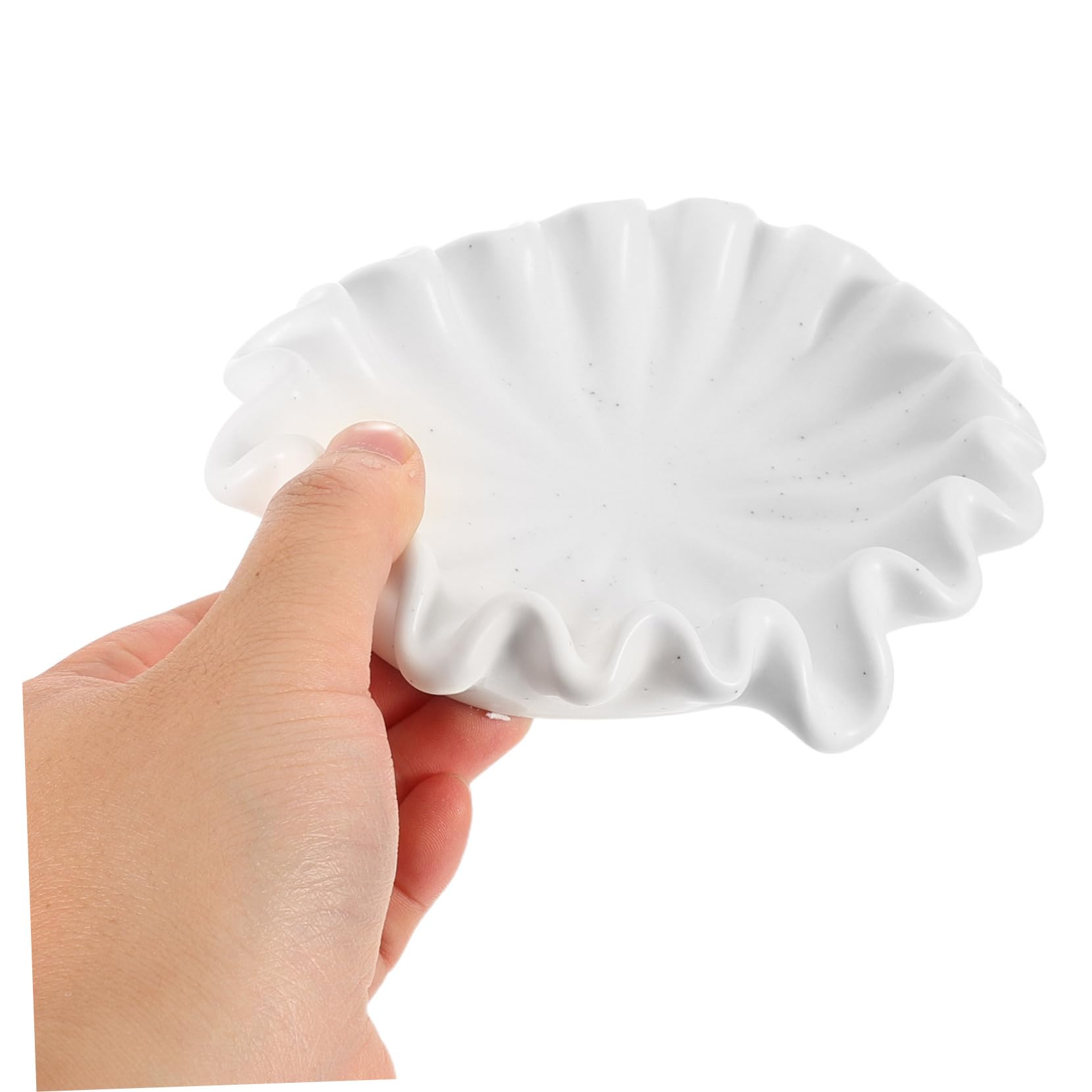 Gatuida Jabonera de Cerámica de Color Claro en Forma de Hoja de Loto, Bandeja Autodrenante para Jabón en Barra, Diseño Estable y Elegante, para Baño y Ducha, Accesorio Funcional Hogar