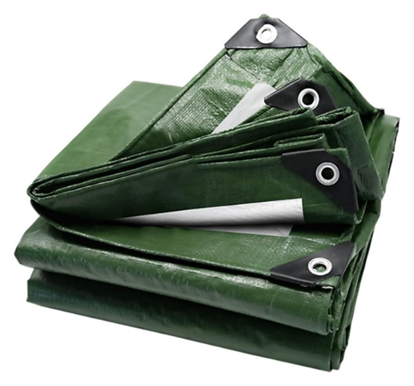 Tarpaulin Waterproof Heavy Duty, Rain Fly Tarp Waterproof Multicolor 3x3.0m 3x4m(Green Sliver,3x3.0m)
