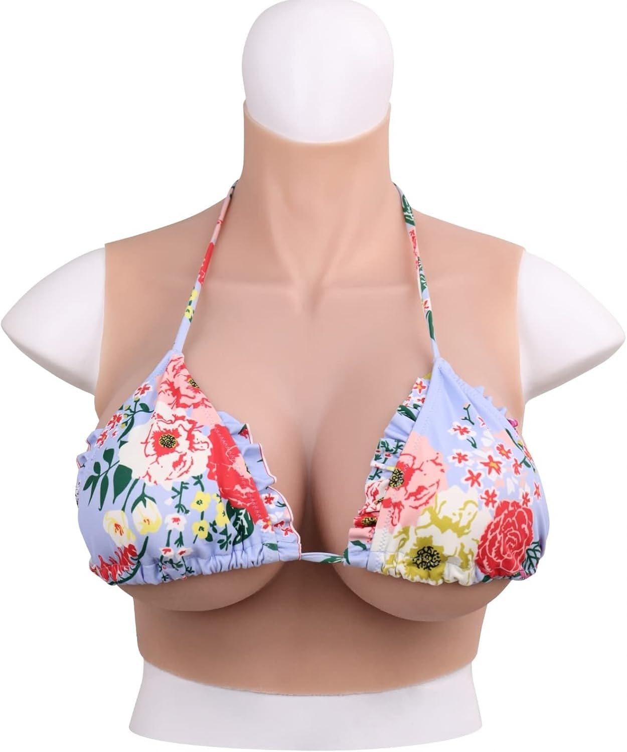 Silicone Breast Prosthesis Soft Touch C-XXL Cup S, Realistic Silicone Breast Plate for Transgender Crossdresser Cosplay Dress Up (Ivory White, C Silicone Fillin, Braun, K-Baumwollfüller