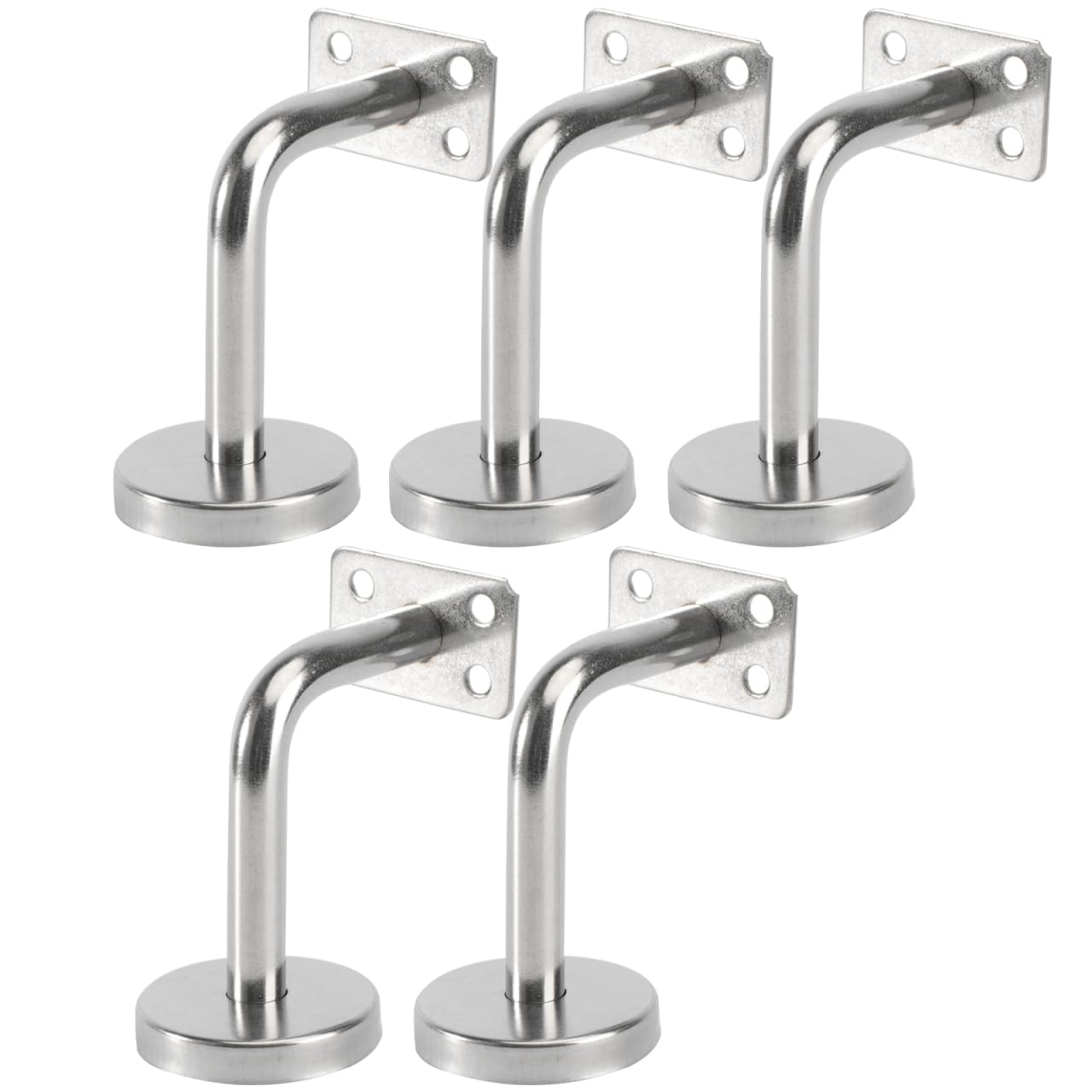 SEWACC 5Pcs Solid Stainless Steel Handrail Brackets for Wall Mounting Durable Support for Staircase Railings for Bathroom Corridor and More Enhanced