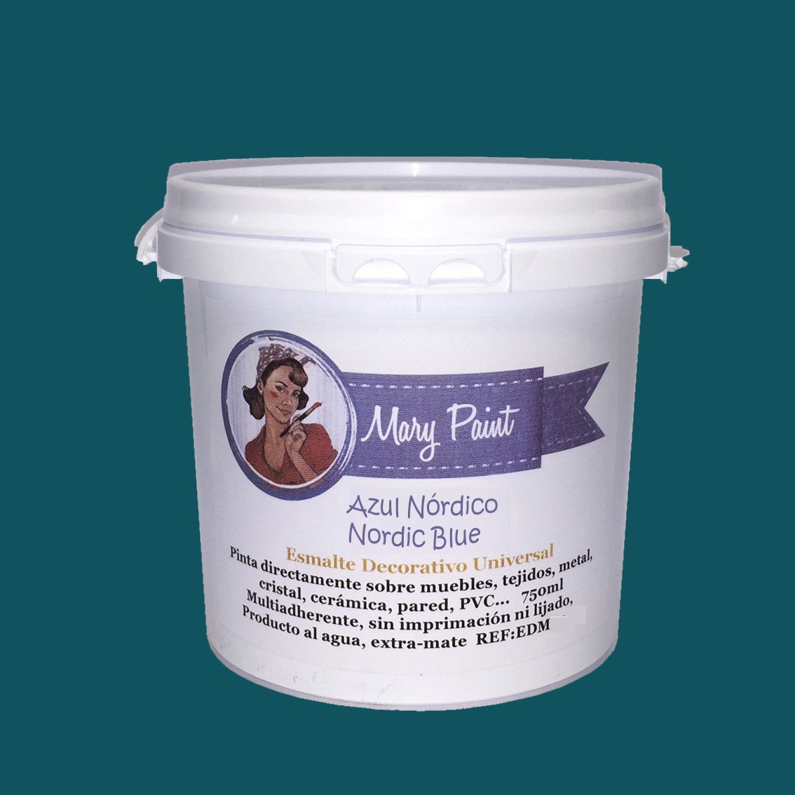 Mary Paint | Pintura para muebles efecto Chalk Paint, Azul Nórdico - 750ml