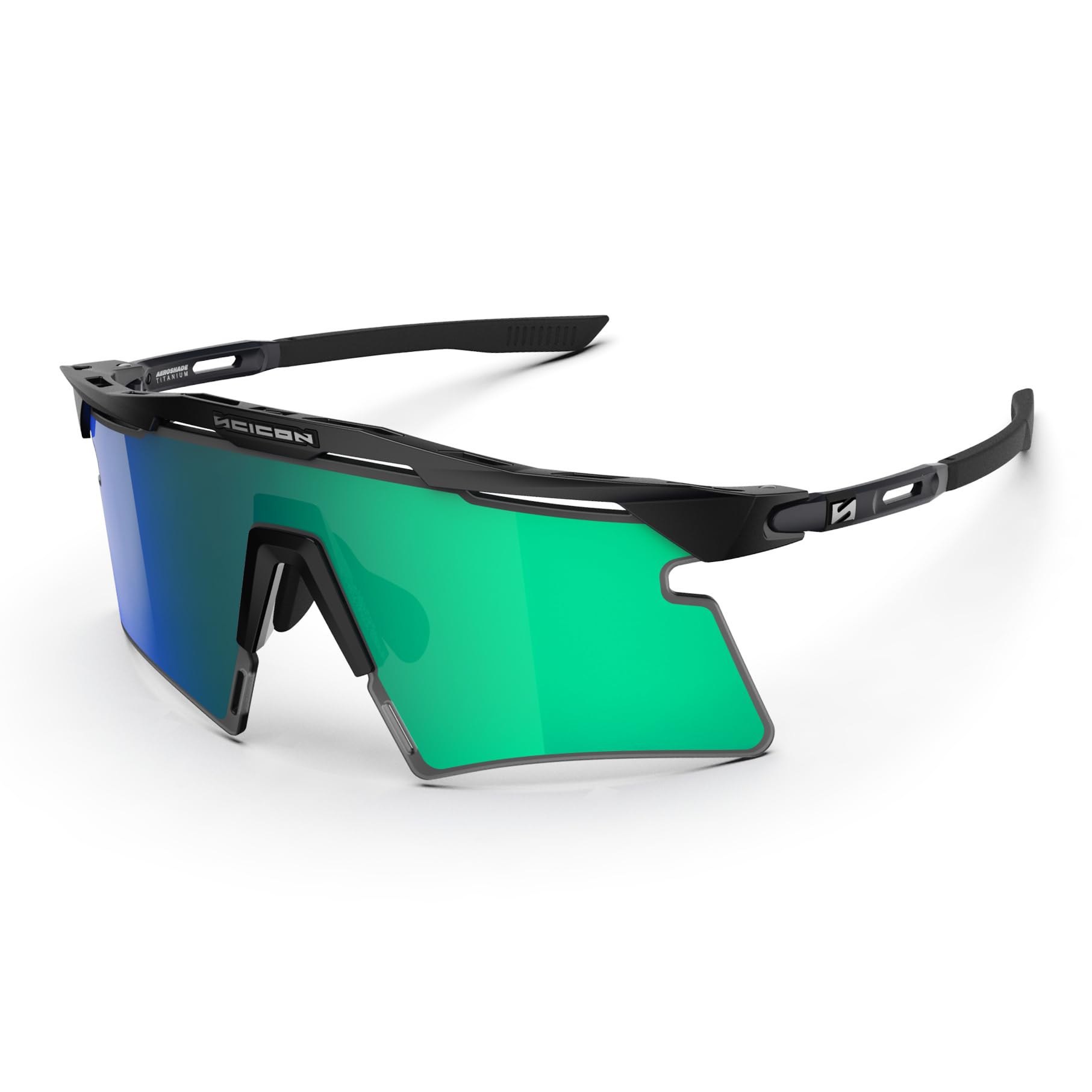 SCICON Aeroshade Titanium 2.0 (Matt Black/Mirror Green)