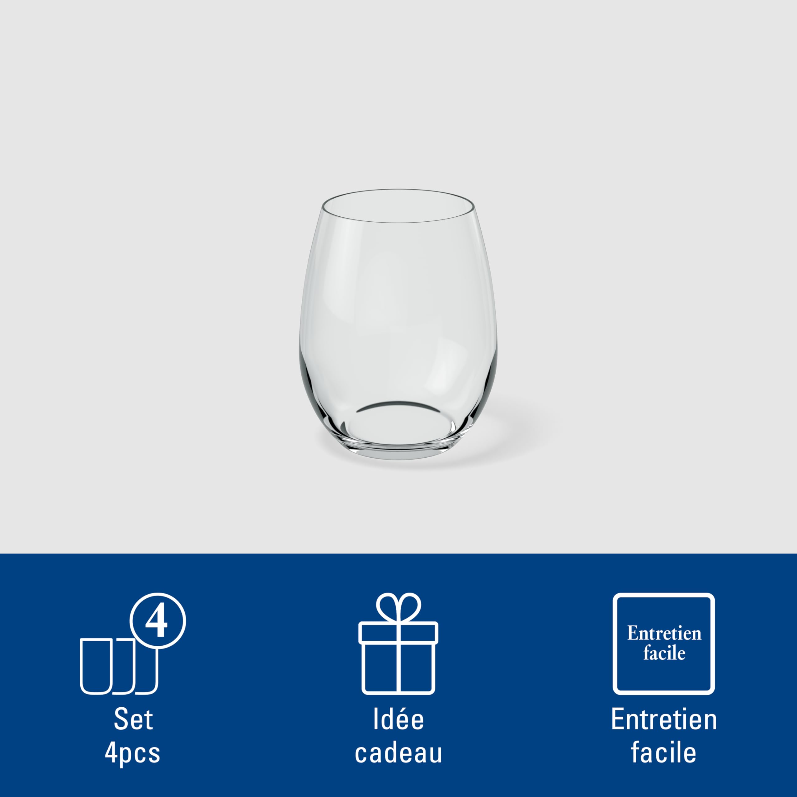 Villeroy & Boch - Entree Ensemble de Verres à Eau Set 4 Pièces Transparent, Garanti Lave-Vaisselle, Gobelet à Eau, Verre à Jus et Soda, Verre à Boire, Service de Verres, Cristallin