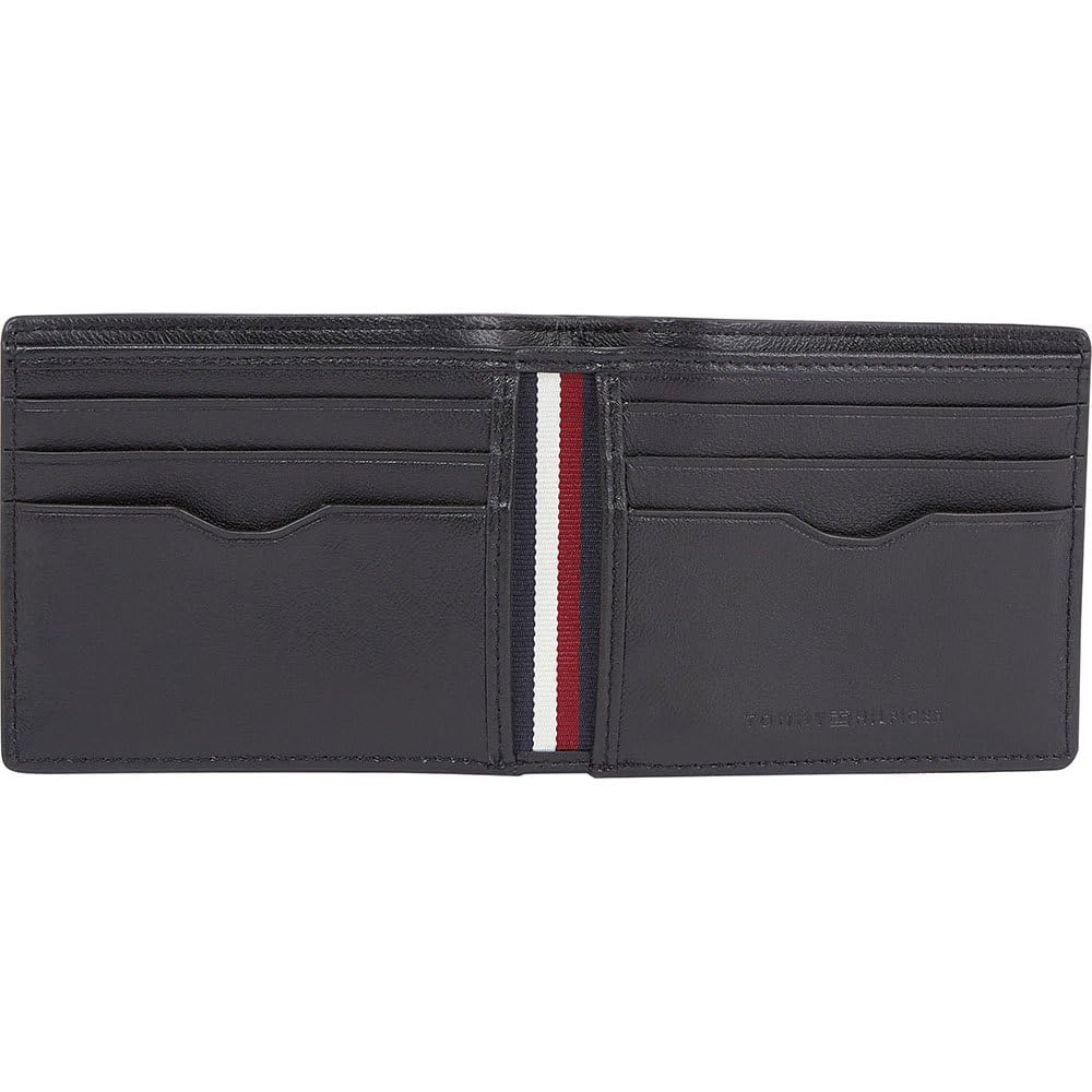 Tommy Hilfiger Homme Portefeuille Central Mini Cc Wallet Cuir, Noir (Black), Taille Unique