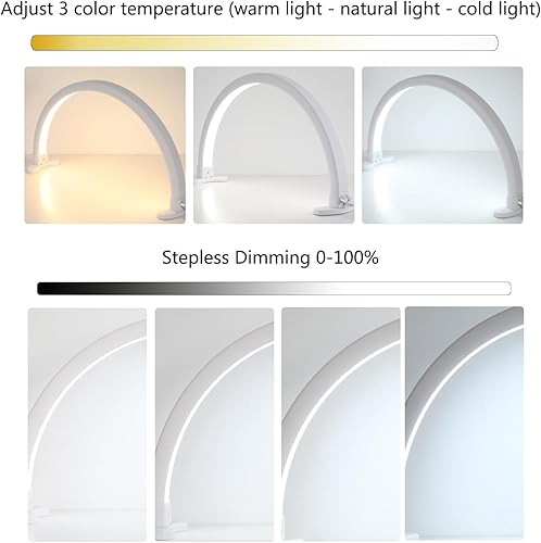 Miniatura 2 de Luz de pestañas, lámpara de escritorio de uñas de media luna, luz de media luna, 40W 2520 LM luz de alto brillo para extensiones de pestañas,