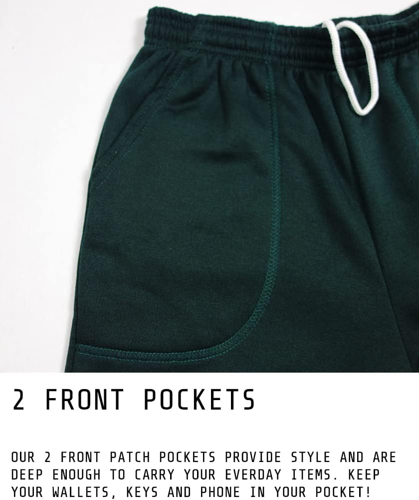 Men's Classic 3 Pocket Fleece Sweatpants Elastic Bottom Made in USA