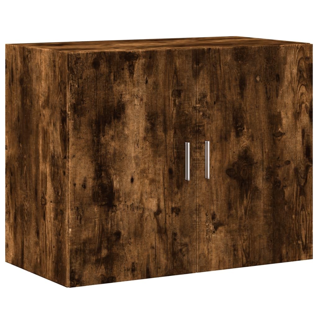 vidaXL Wandschrank, Hängeschrank mit Stauraum, Lagerschrank Wandmontage für Wohnzimmer Schlafzimmer Garage, Aufbewahrungsschrank Schrank, Räuchereiche Holzwerkstoff
