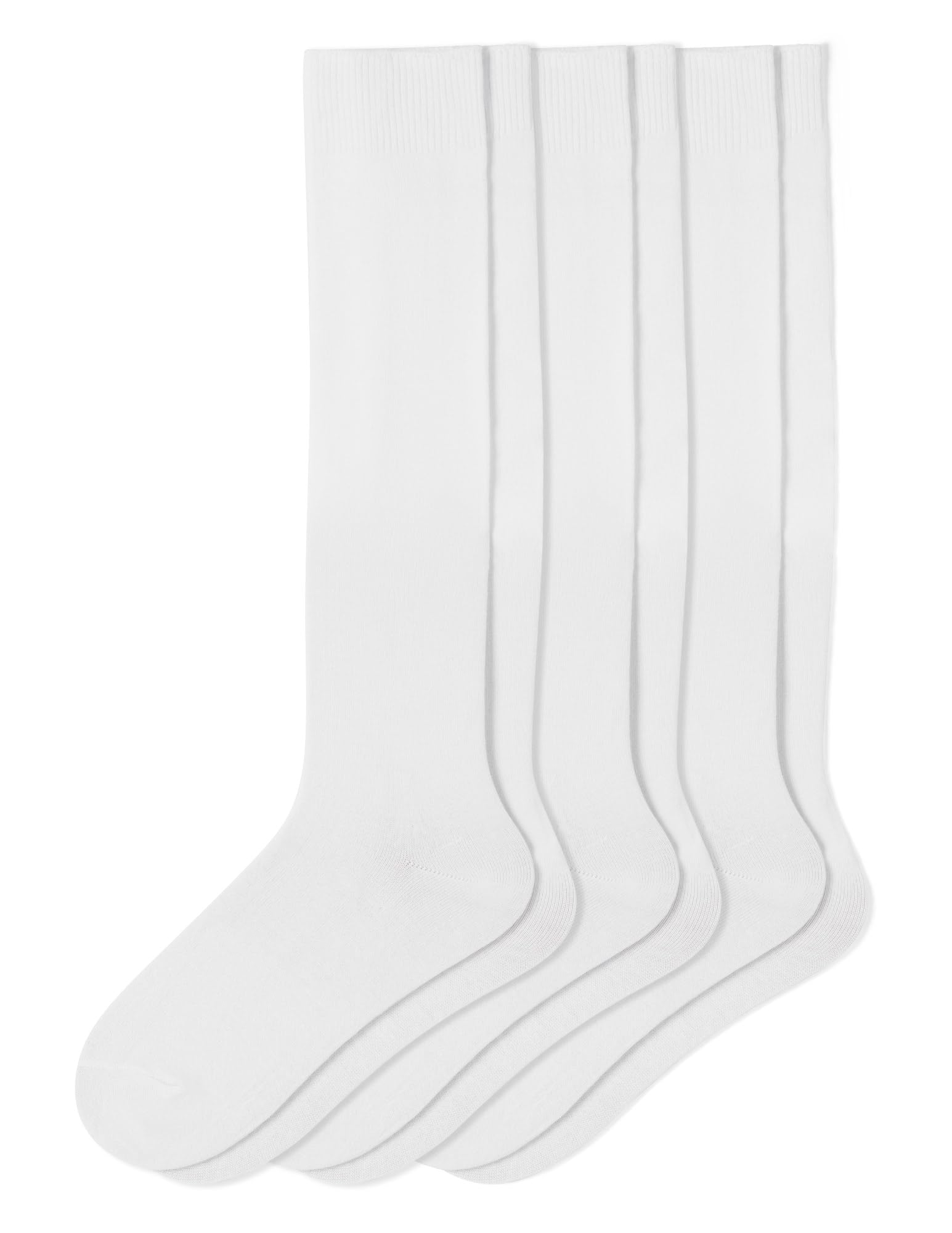 Women's Flat Knit Knee Socks (Pack of 3)-image-11