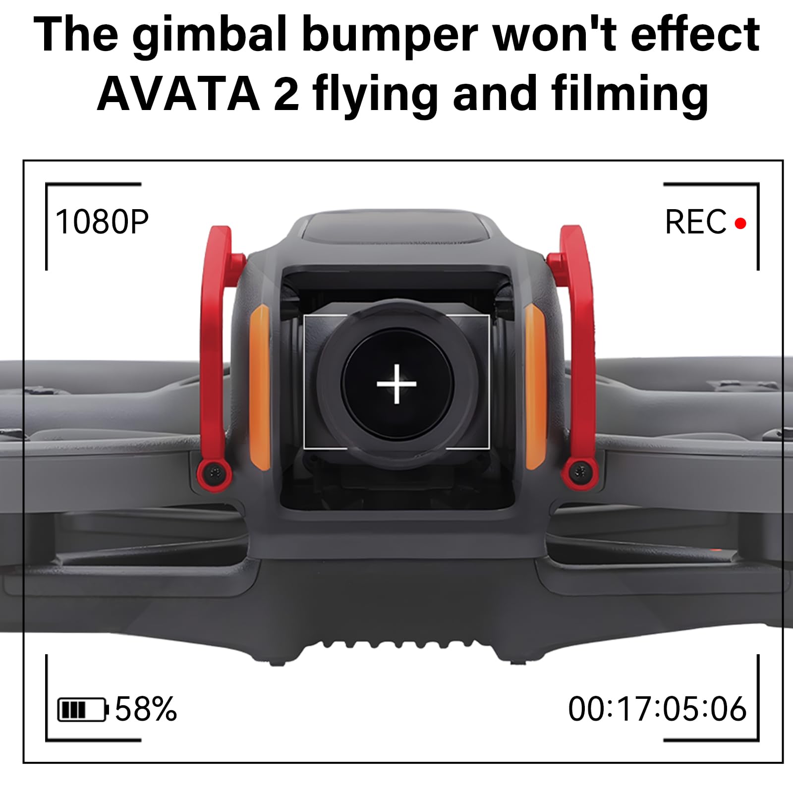 Avata 2 x osłona zderzaka Gimbal - ochrona aparatu obiektywu antykolizyjna ochrona PTZ do DJI Avata 2 czerwone akcesoria