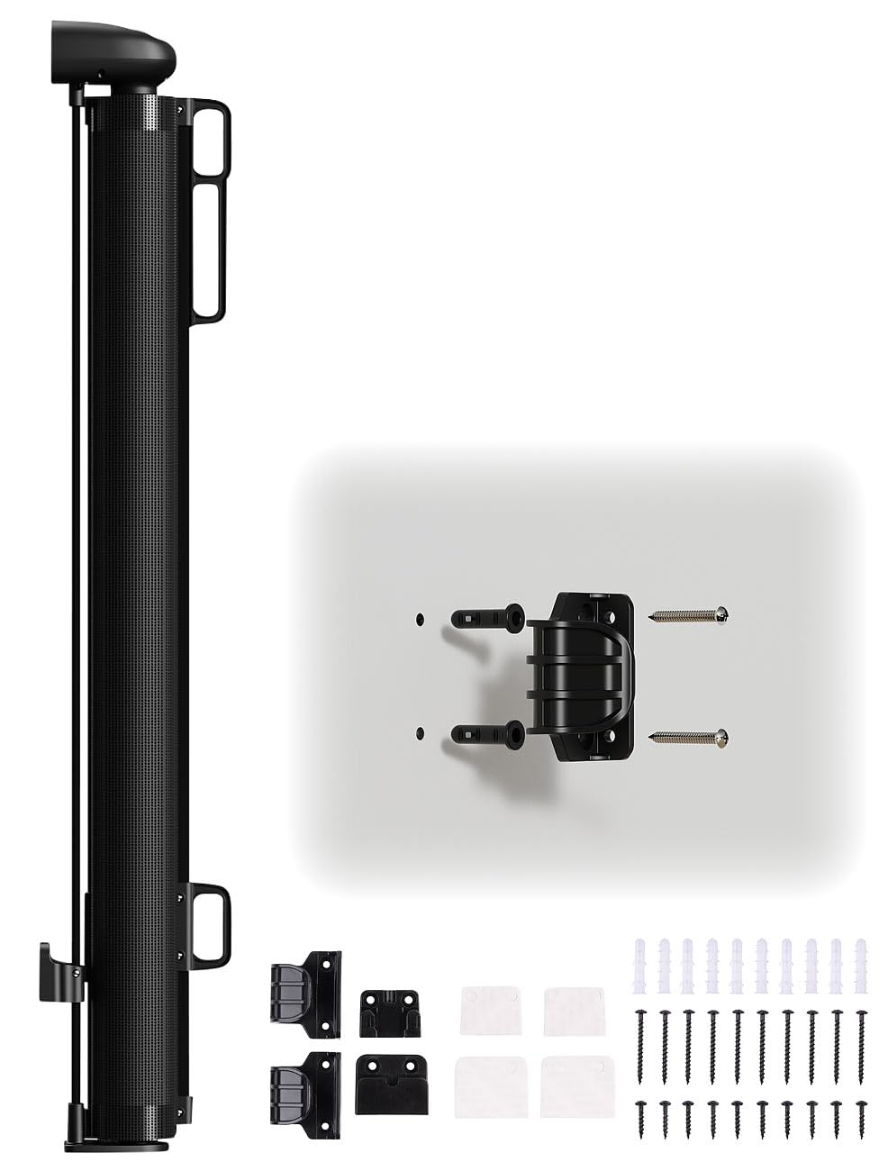 Carlo Milano Baby Gate: Ausziehbares Treppenschutzgitter, 13-500 cm, 85 cm hoch, schwarz (Kindergitter, Barriere, Hund)
