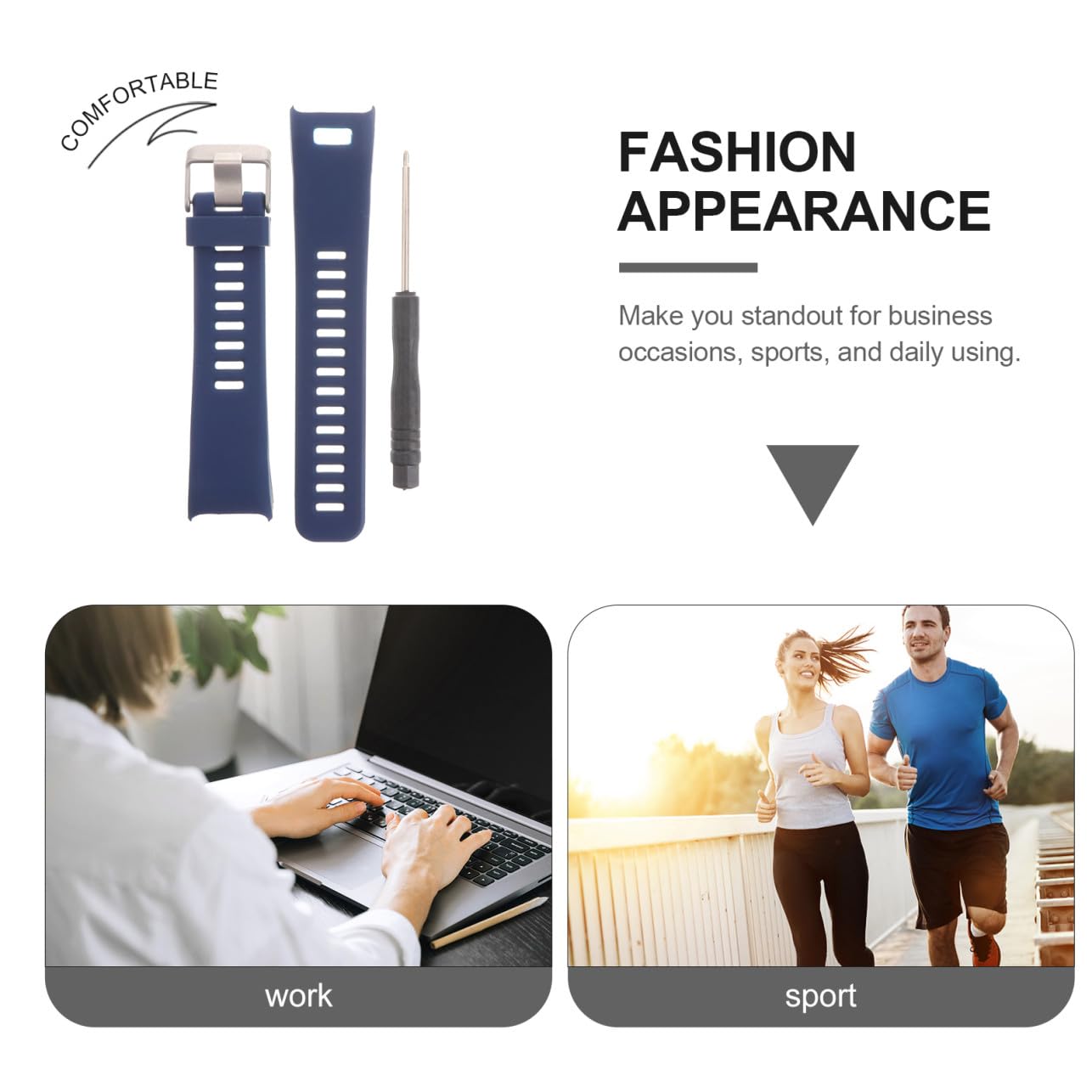 Gadpiparty Silikon Armband für Fitness Tracker HR Ersatzband mit Schnellverschluss Hautfreundlich Abnehmbar für Herren und Damen
