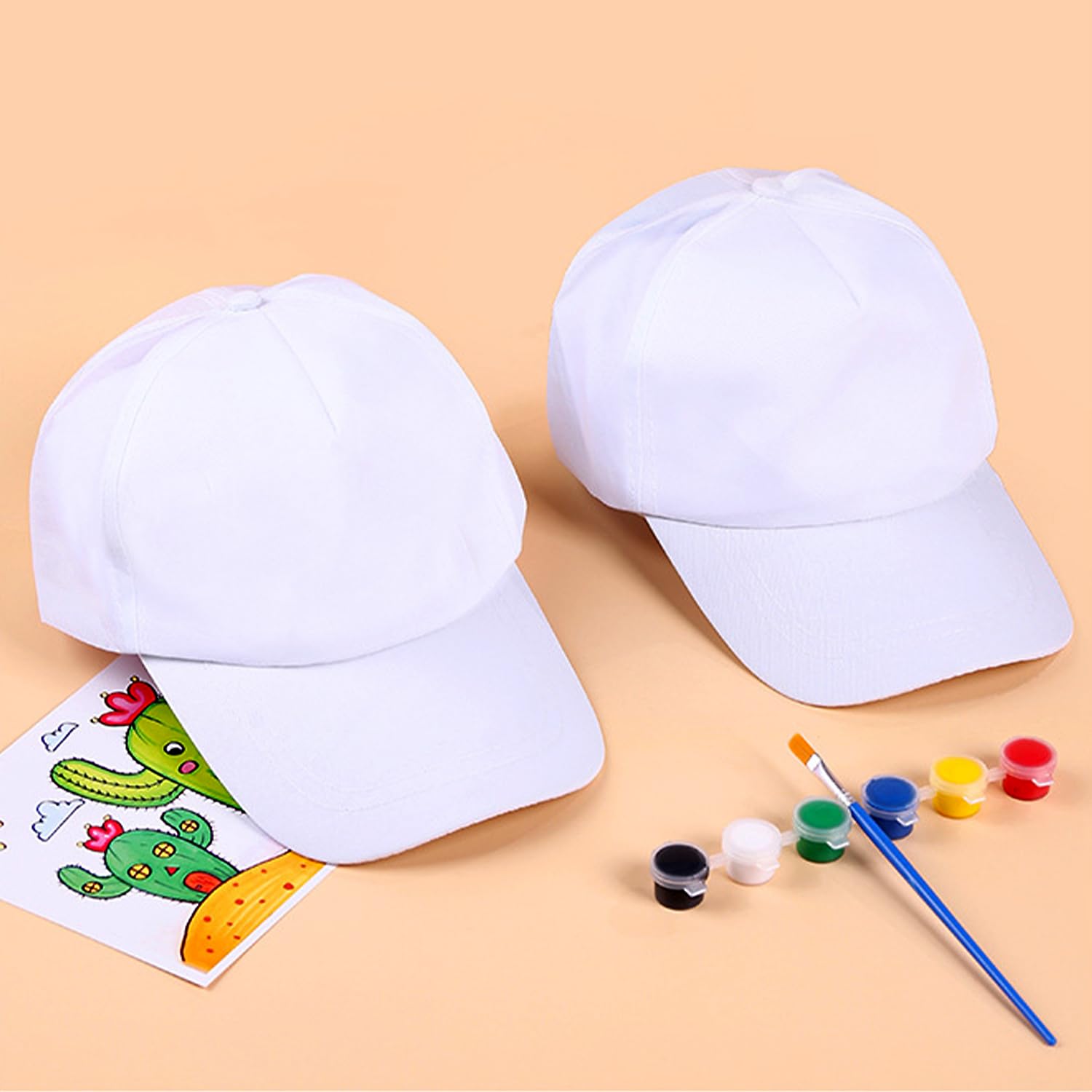 Gorras infantiles para pintar, gorra de graffiti, gorra de béisbol DIY con pegatinas, 10 piezas