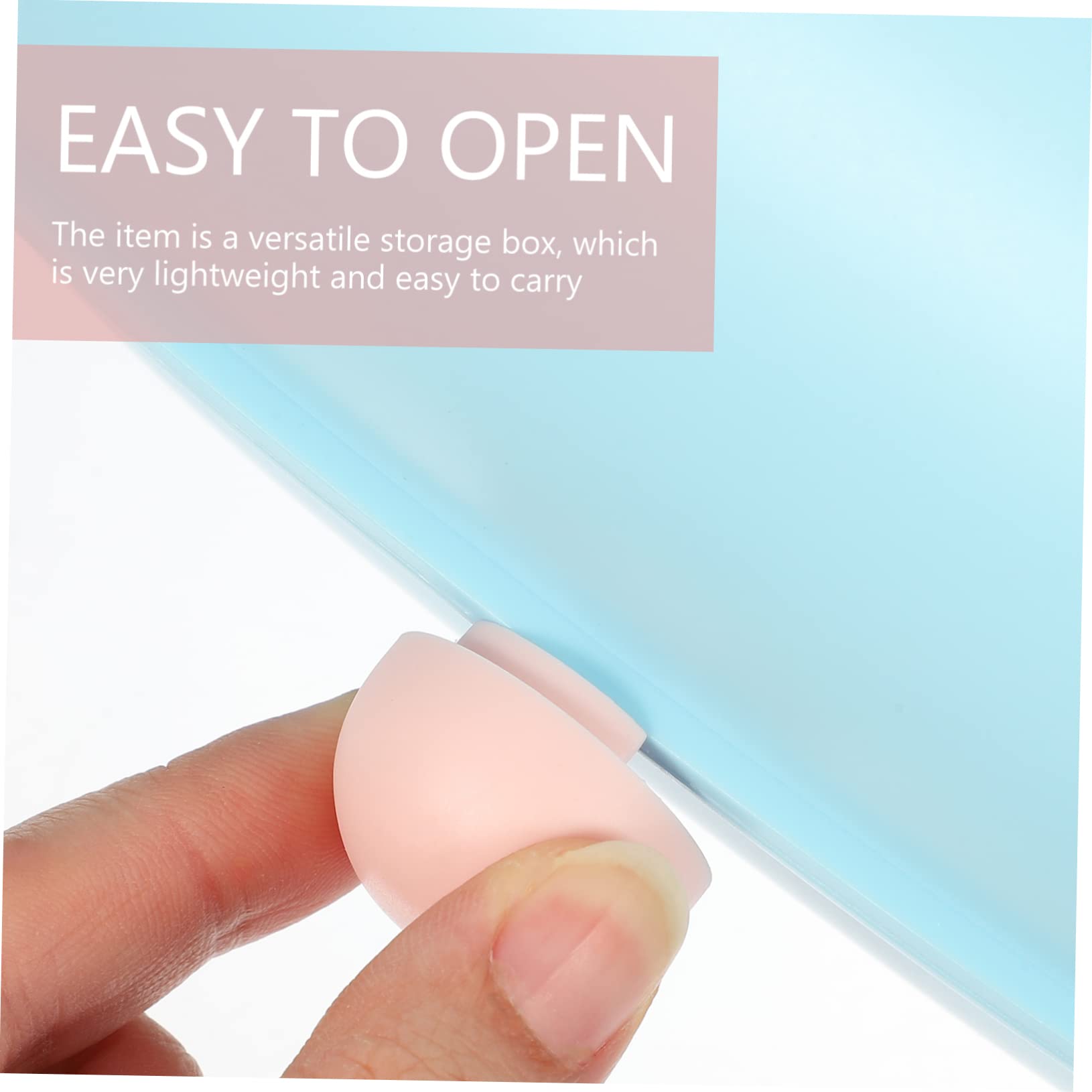 Uonlytech Scatola Organizer Multiuso a 3 Livelli Blu in Plastica | Capacità Ampia, per Bambine e Ragazze, Pratico per Bijoux e Accessori Manicure