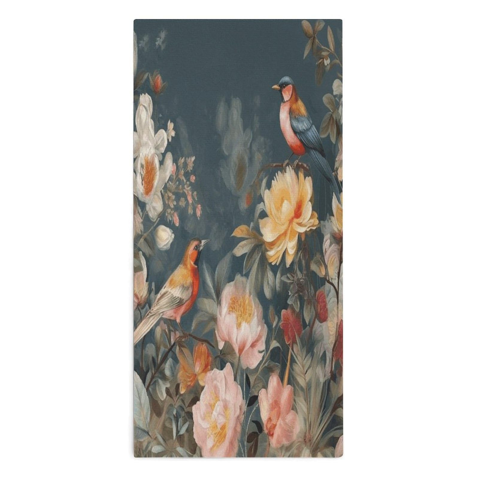YUXBVKRS Flowers Birds Hand Towels for Bathroom 14x29 Inch