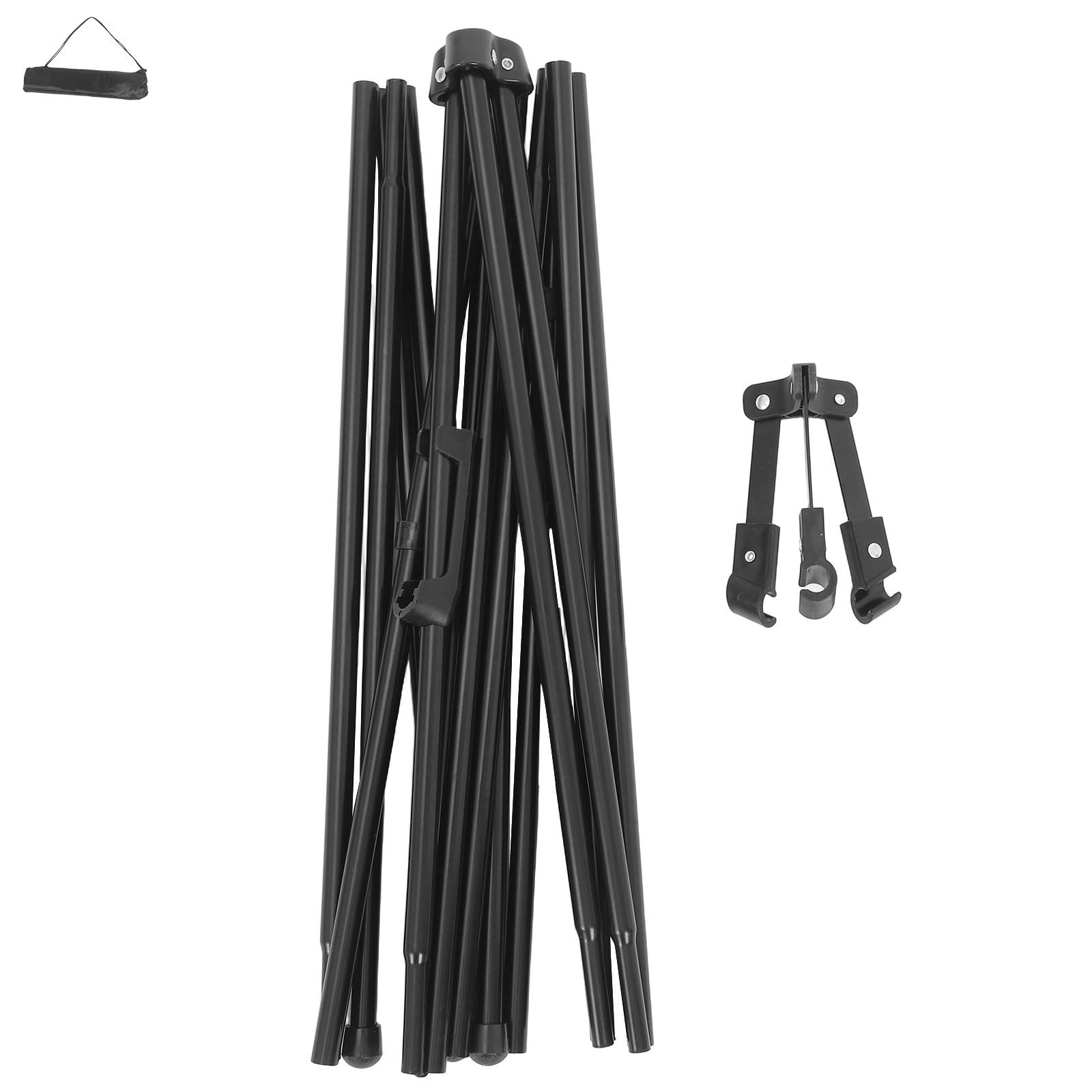 Caballete Metálico Plegable Negro Trípode, sin Montaje