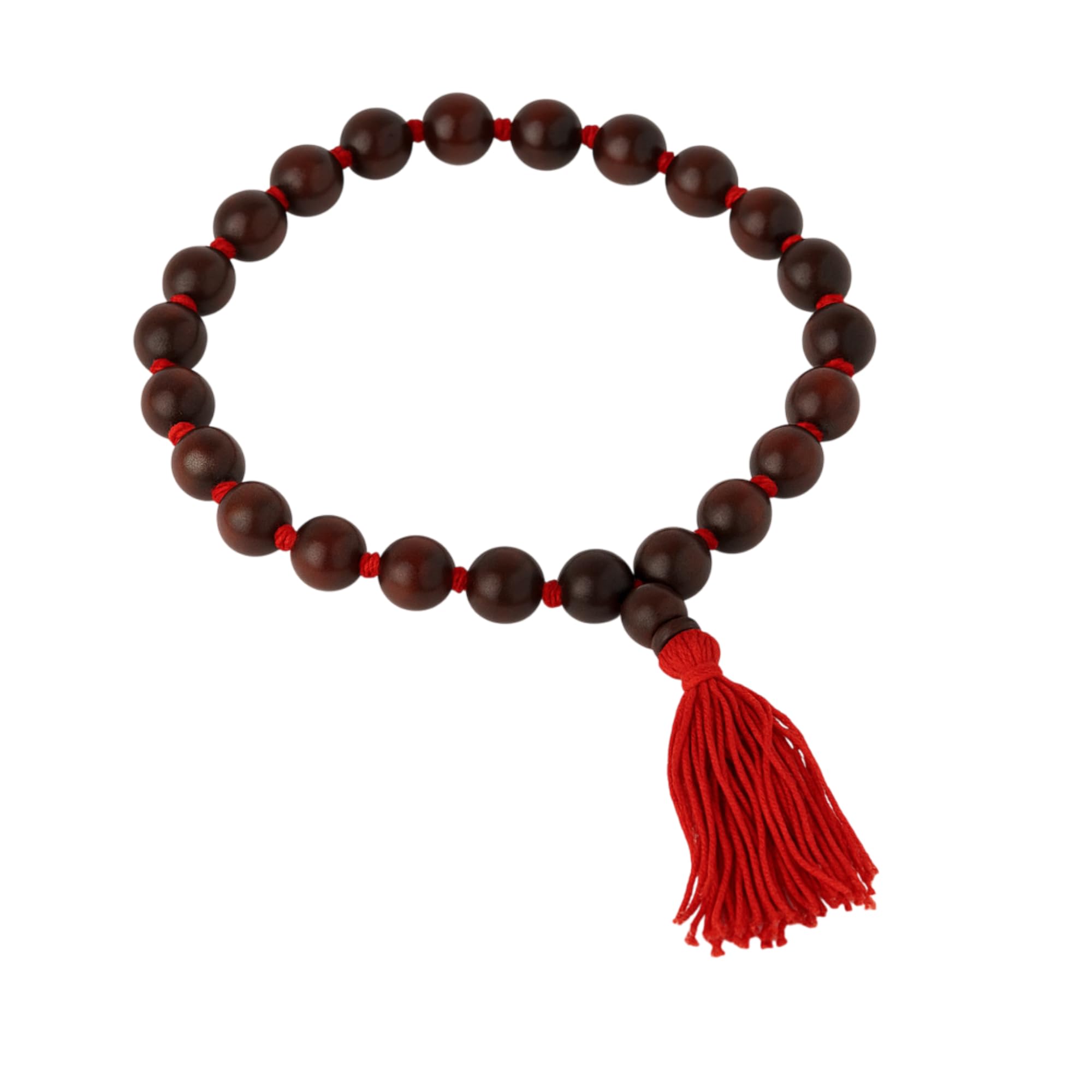Sandalwood Wrist Mala – 27+1 Hand-Knotted Natural Chandan Beads with Tassel | Jaap Mala Bracelet for Meditation, Mantra Chanting, Pooja & Spiritual Jewelry for Men & Women-image-16