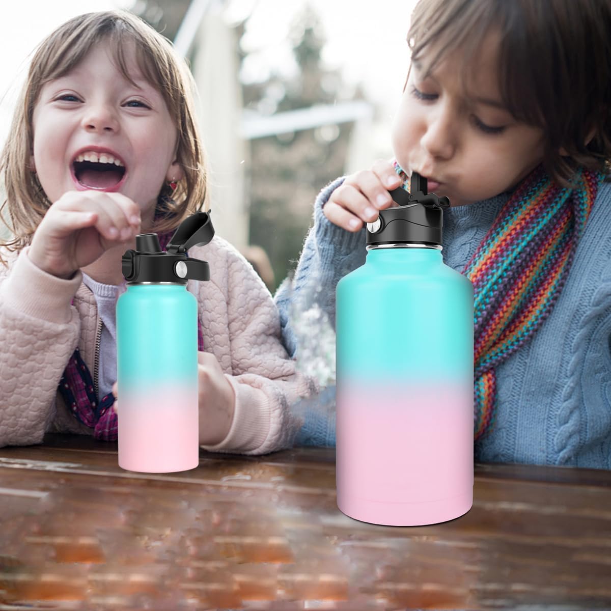 SYACOT Auto Spout Lid for Hydro Flask Wide Mouth Water Bottles, Replacement Top Spout Lid for HydroFlask Wide Mouth 12 oz 32 oz 40 oz, Chug Cap with Flexible Handle,Big Nozzle - Image 8