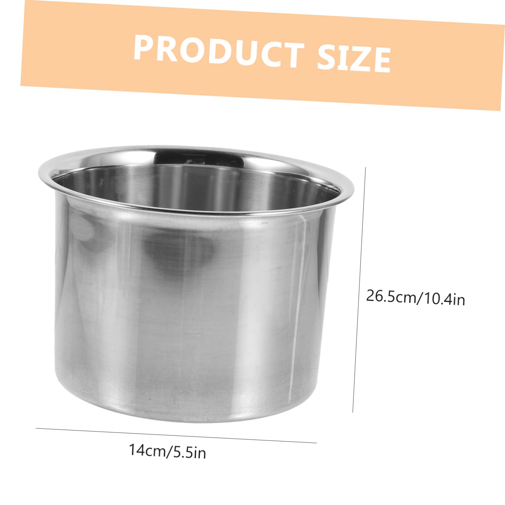 Cabilock 1Set Double Boiler Pot Stainless Steel Melting Pot for Chocolate Ergonomic Long Handle Easy to Clean for Home Baking and Outdoor Use