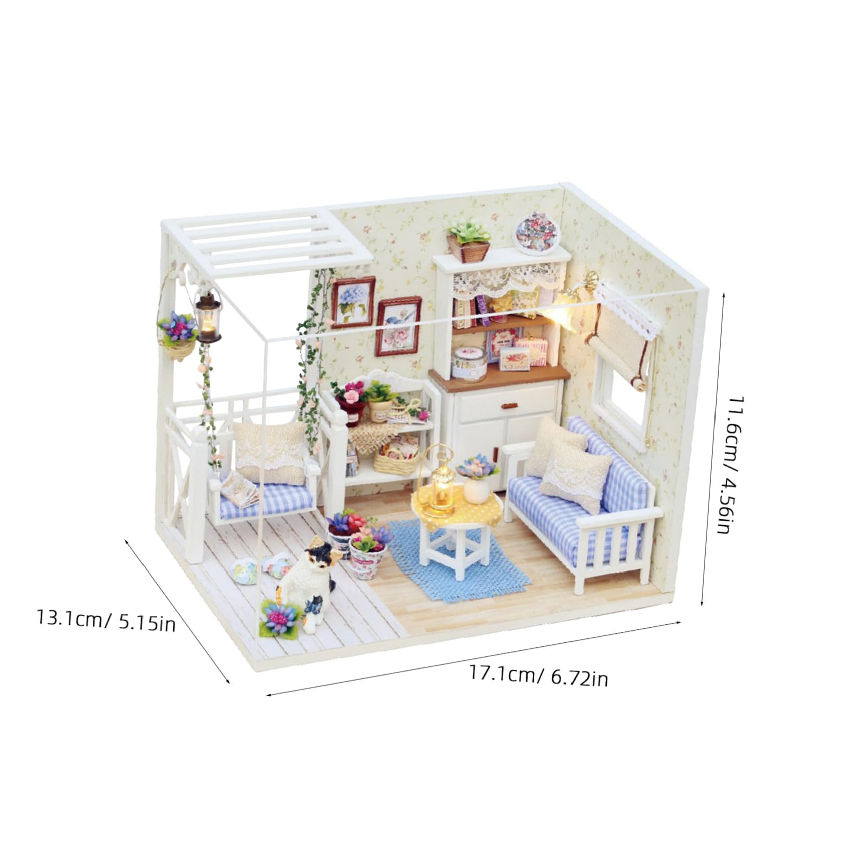 LIOOBO 1 Set DIY Miniature House Model Kit Puzzle Plaything for Engaging Assembly for Cognitive Development and Imaginative Play Creative Educational Present