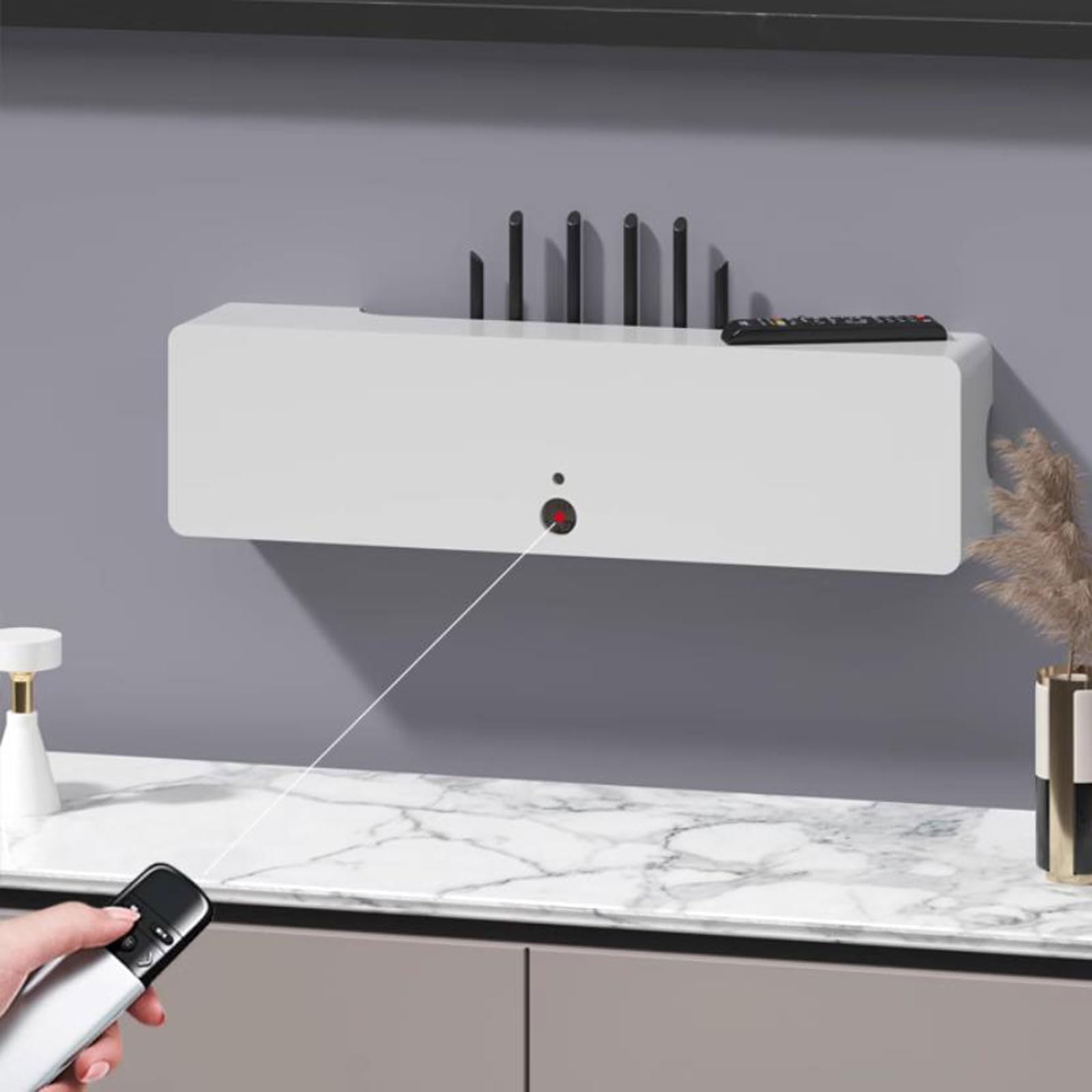 Router WIFI Set top box CD Lettori DVD Box via cavo GIOCATTOLO Mobile di stoccaggio Mobile TV a parete Scaffale a muro Scaffale TV galleggiante Console per videogiochi Supporti TV Unità TV
