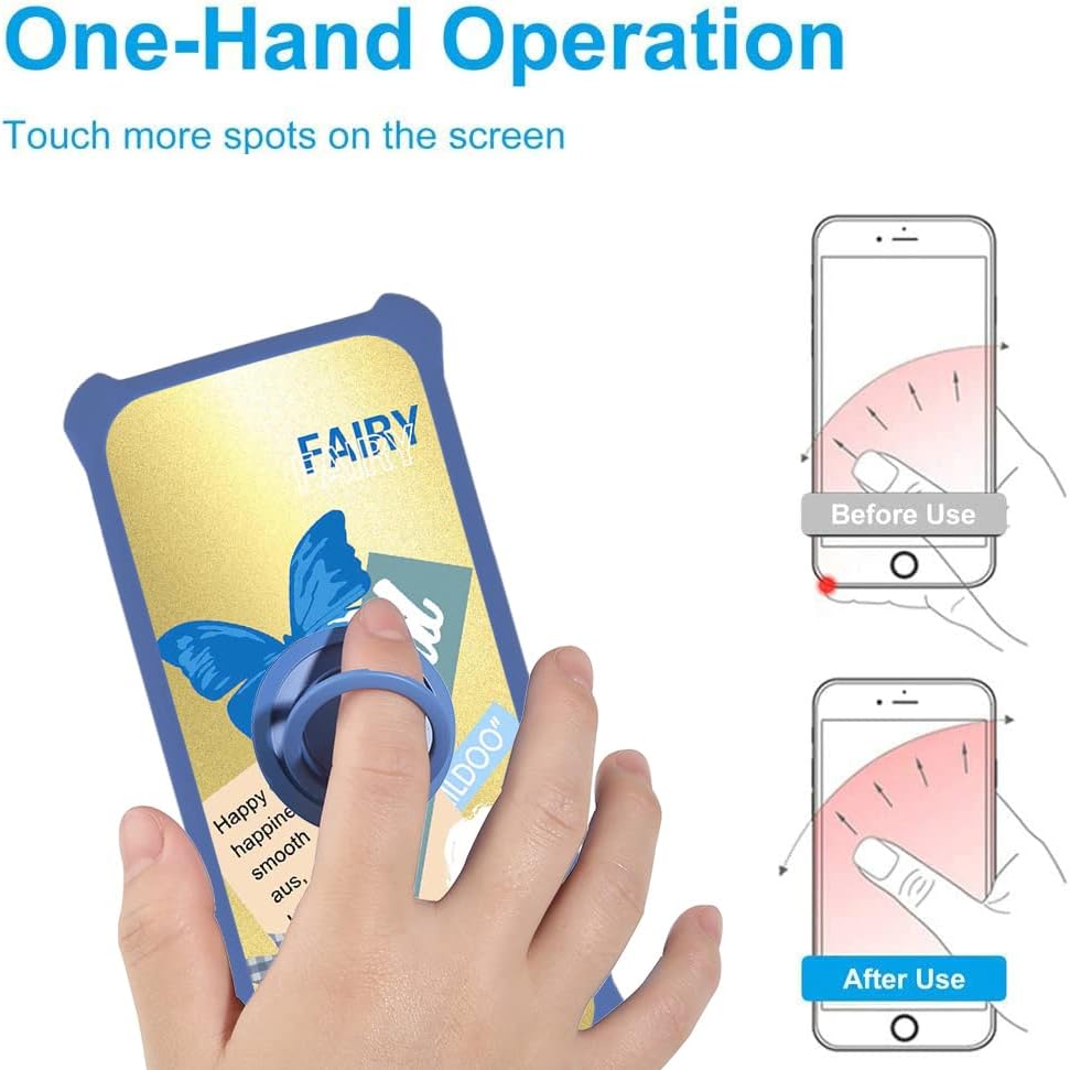 Miniatura 4 de Maxwest Nitro N62 - Funda compatible con MAXWEST Nitro N62 con protector de pantalla de vidrio templado, policarbonato duro + silicona suave,