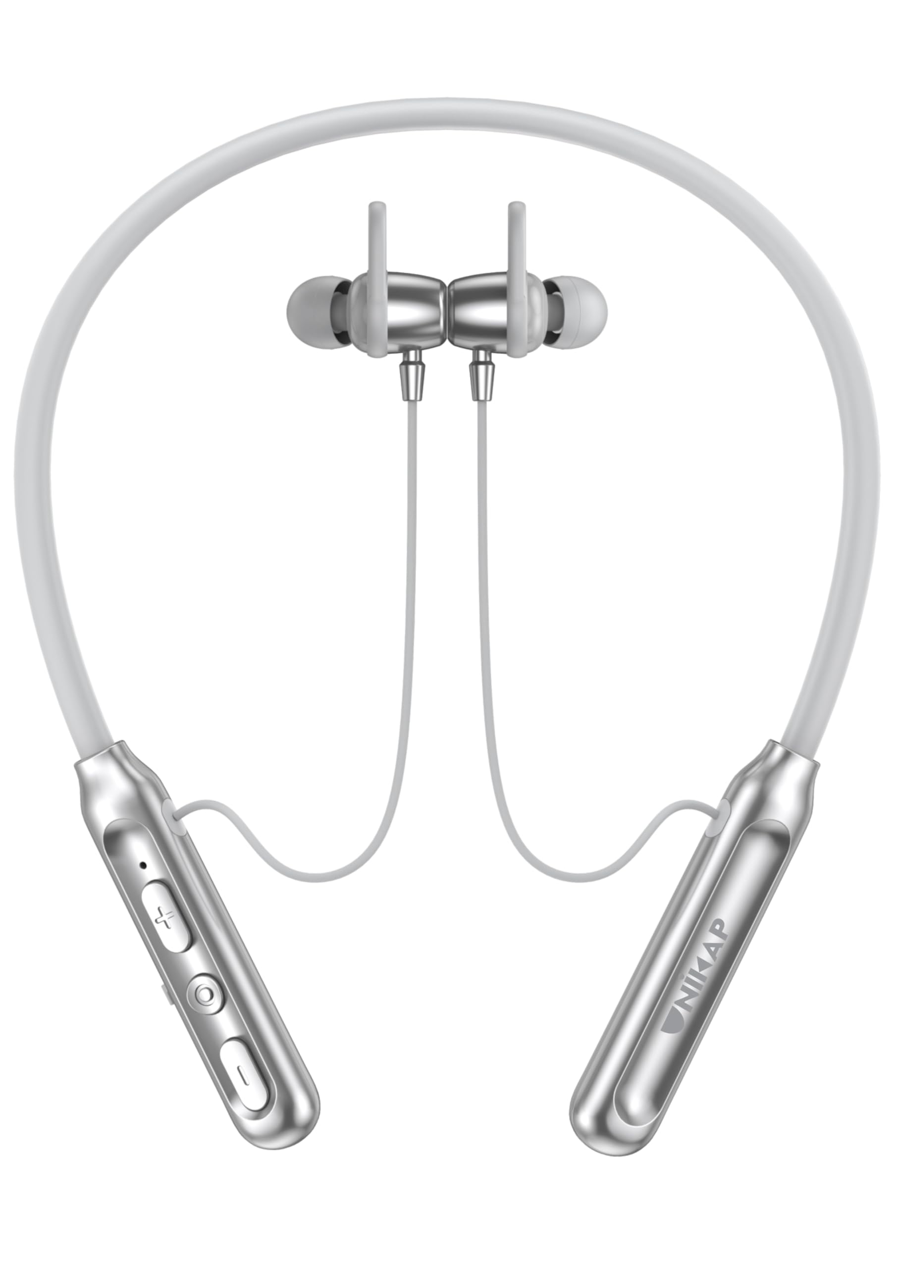 UNIKAP Voice Changing Function Neckband Earphone|Dual Pairing|80H playtime|Bluetooth 5.1|Vibration Alert|Type-C Charge|IPX7|10mm Drivers|Power Magnetic Switch (ON/OFF) Earbuds|In the Ear|Colour-Silver (B0DCHMDCY5) Amazon Price History, Amazon Price Tracker