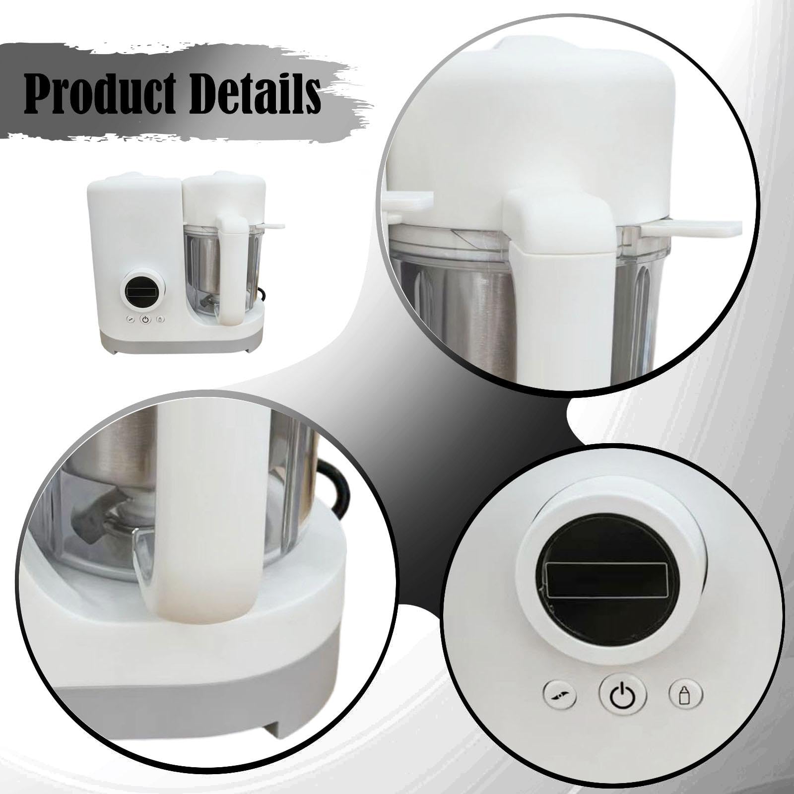 Babybrei Zubereiter Babynahrungsküchenmaschine Dampf Und Püriermixer mit Sicherer Zubereitung Und Einfachem Zusammenbau für Haushalt Und Kinderernähr