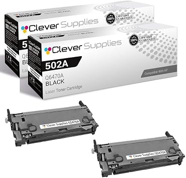 CS Replacement Toner Cartridge Compatible with HP CP3505n Q6470A Black 502A Color 3600n 3600dn 3800 3800n 3800dn 3800dtn CP3505 CP3505n CP3505dn CP3505x 2 Set